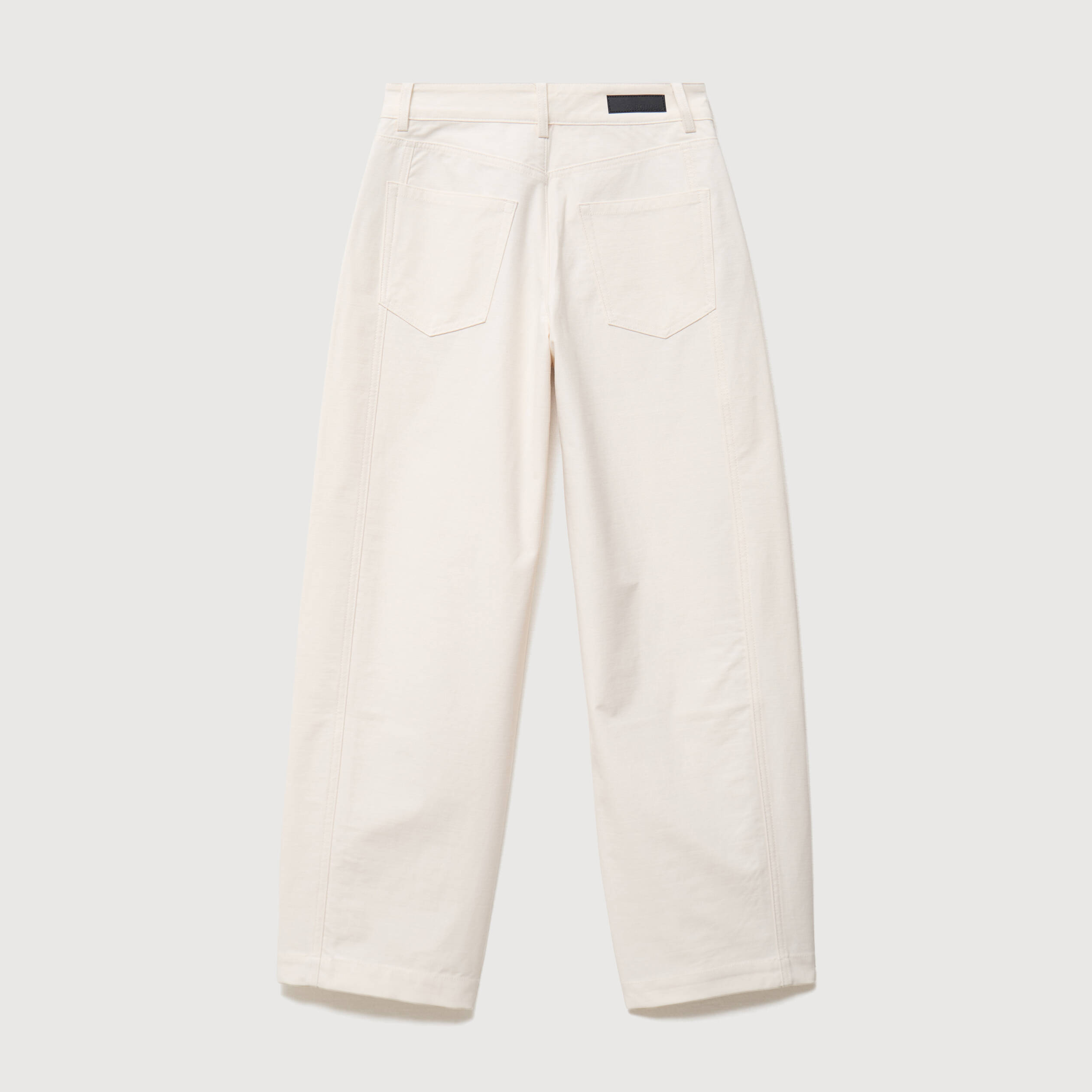 Pantalon coupe regular ecru femme