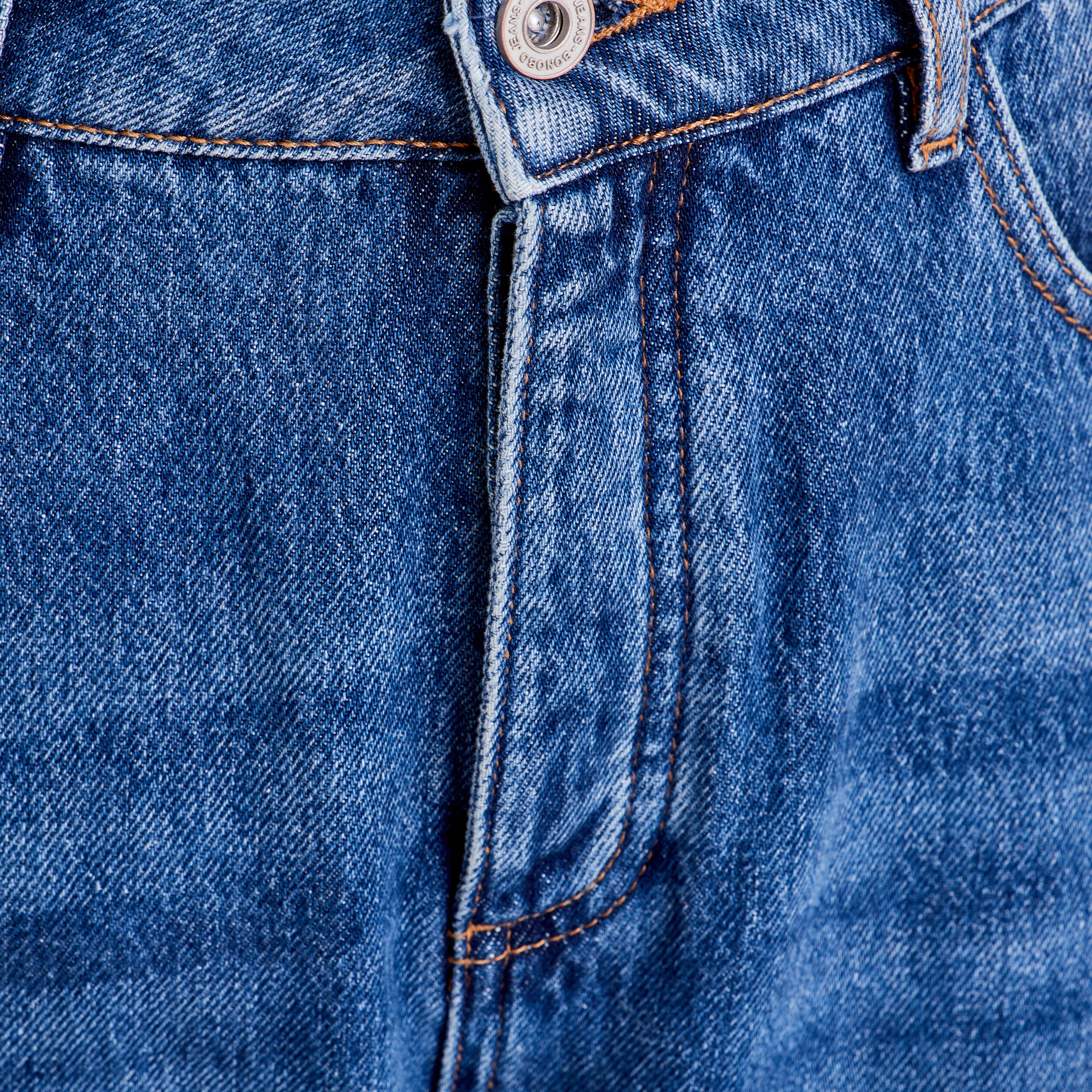 Jeans straight denim stone femme