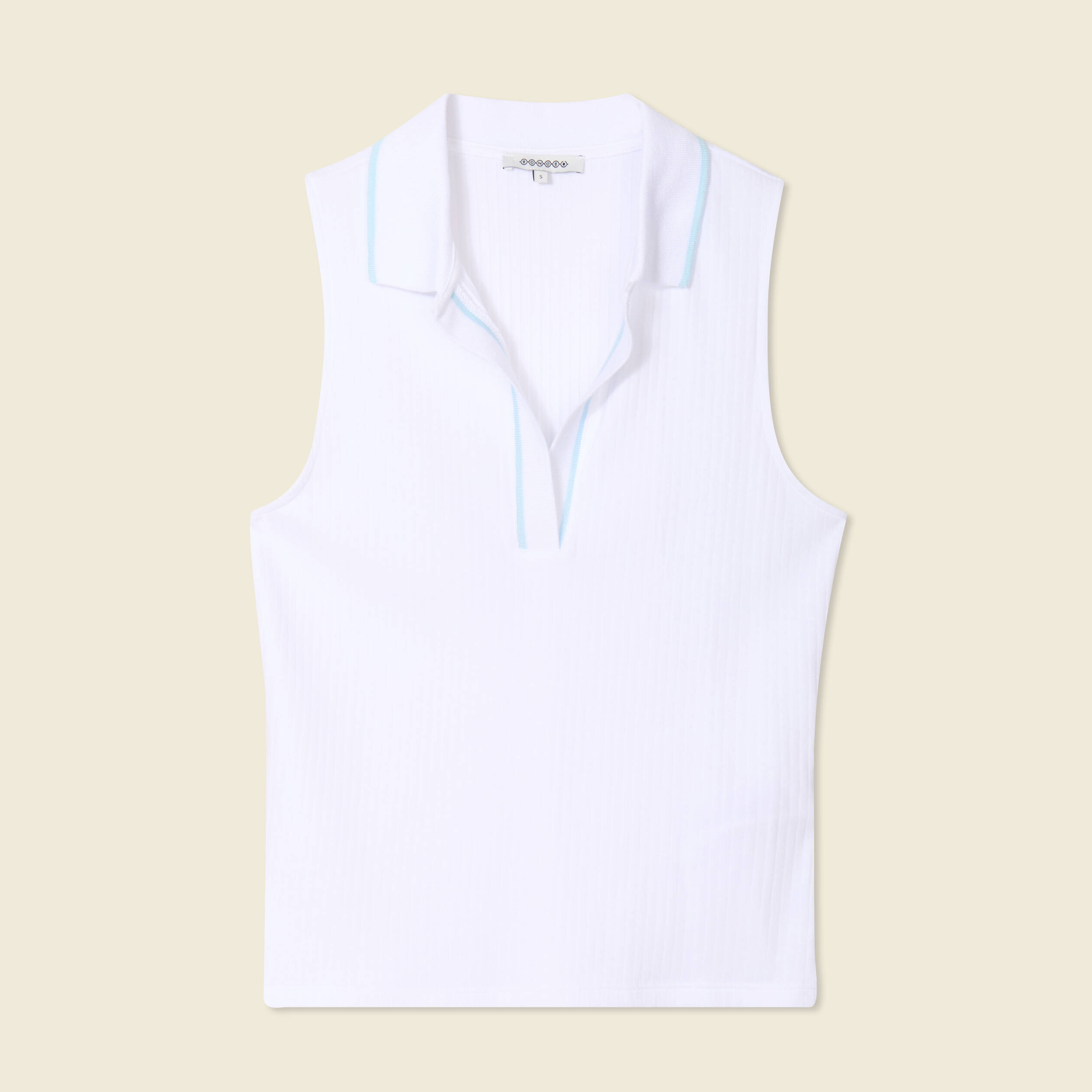 polo sans manches blanc femme Polo sans manches blanc femme