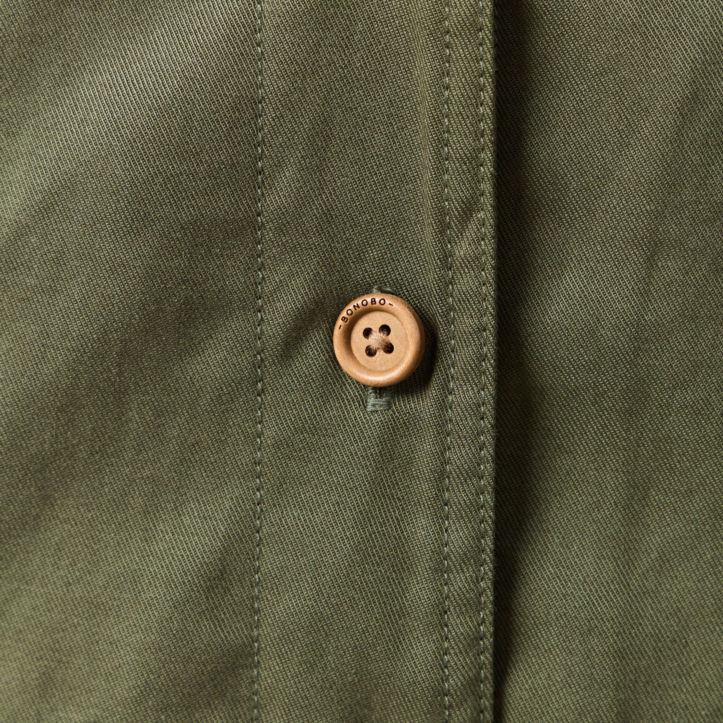 Salopette fluide boutonn&eacute;e vert fonc&eacute; femme