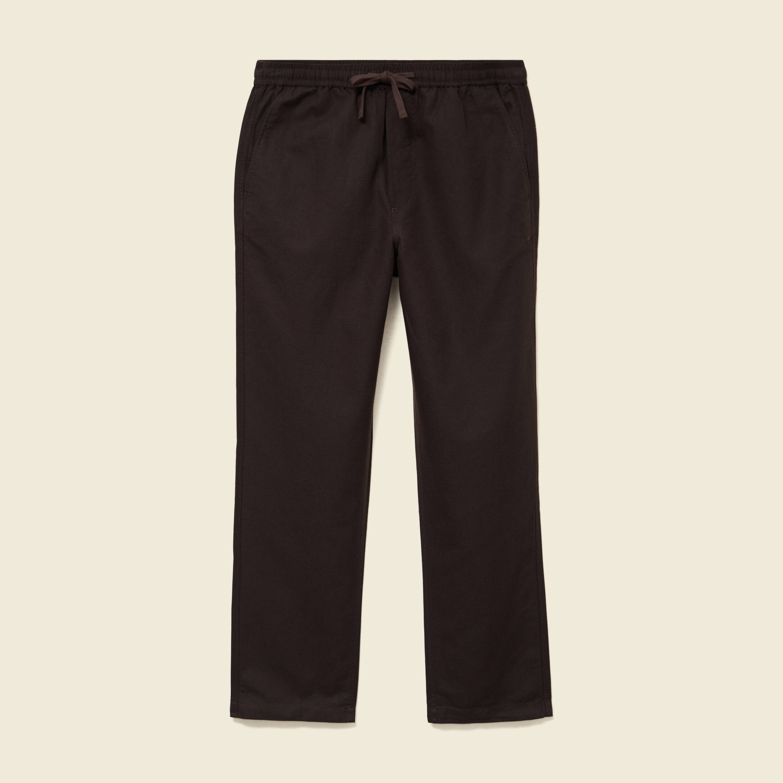 Pantalon coupe straight marron fonc&eacute; homme