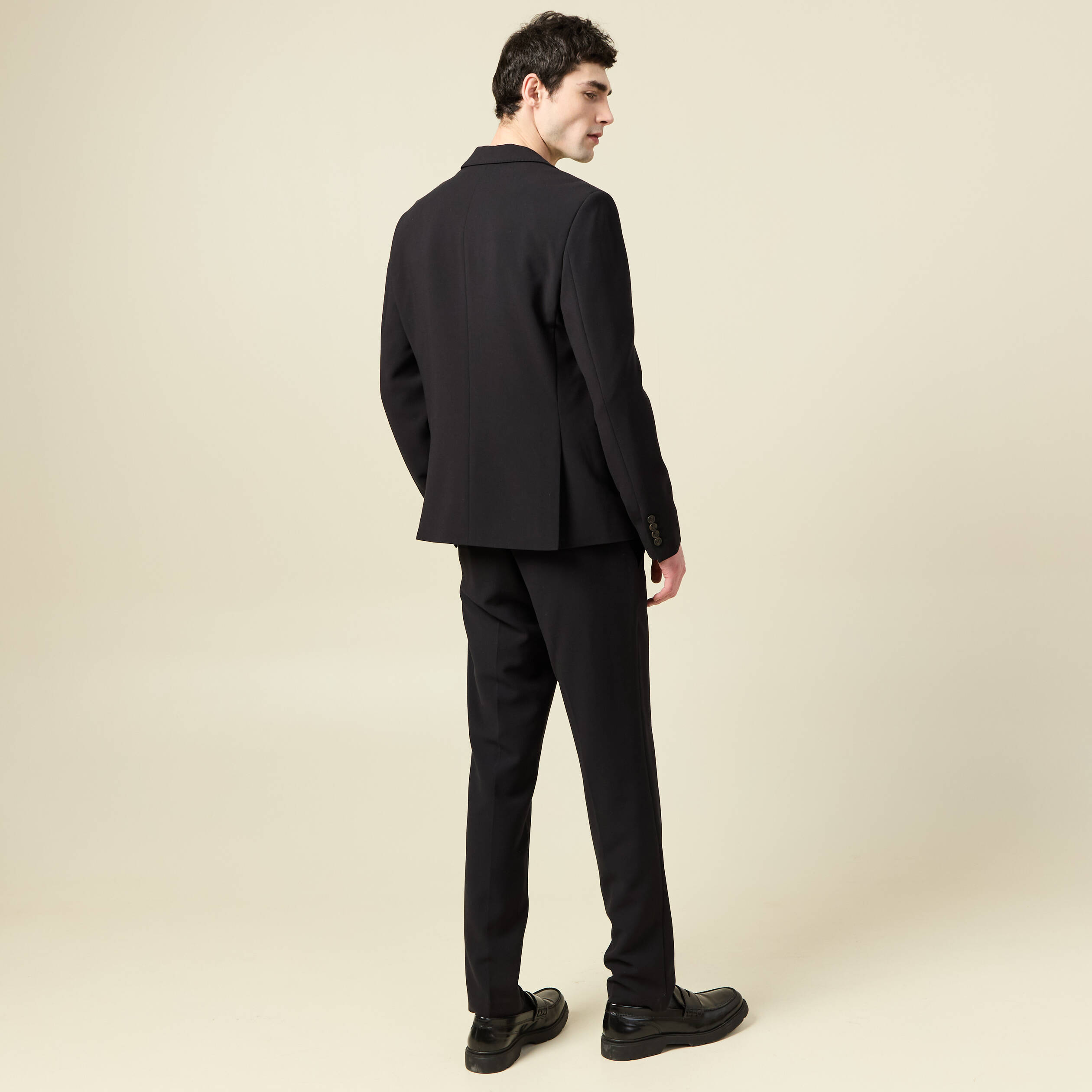 Blazer manches longues col tailleur noir homme
