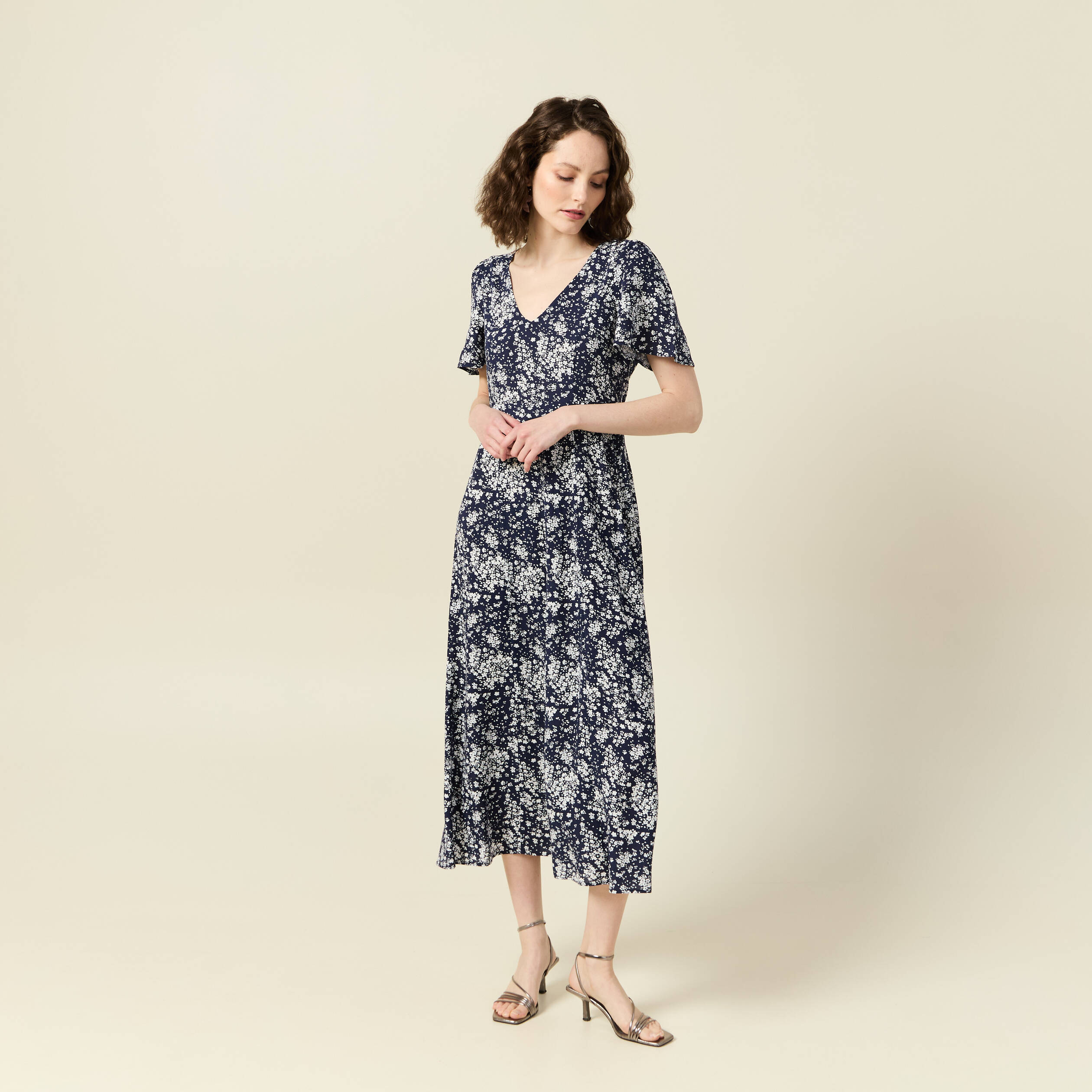 robe longue eco responsable bleu femme Robe longue éco-responsable bleu femme