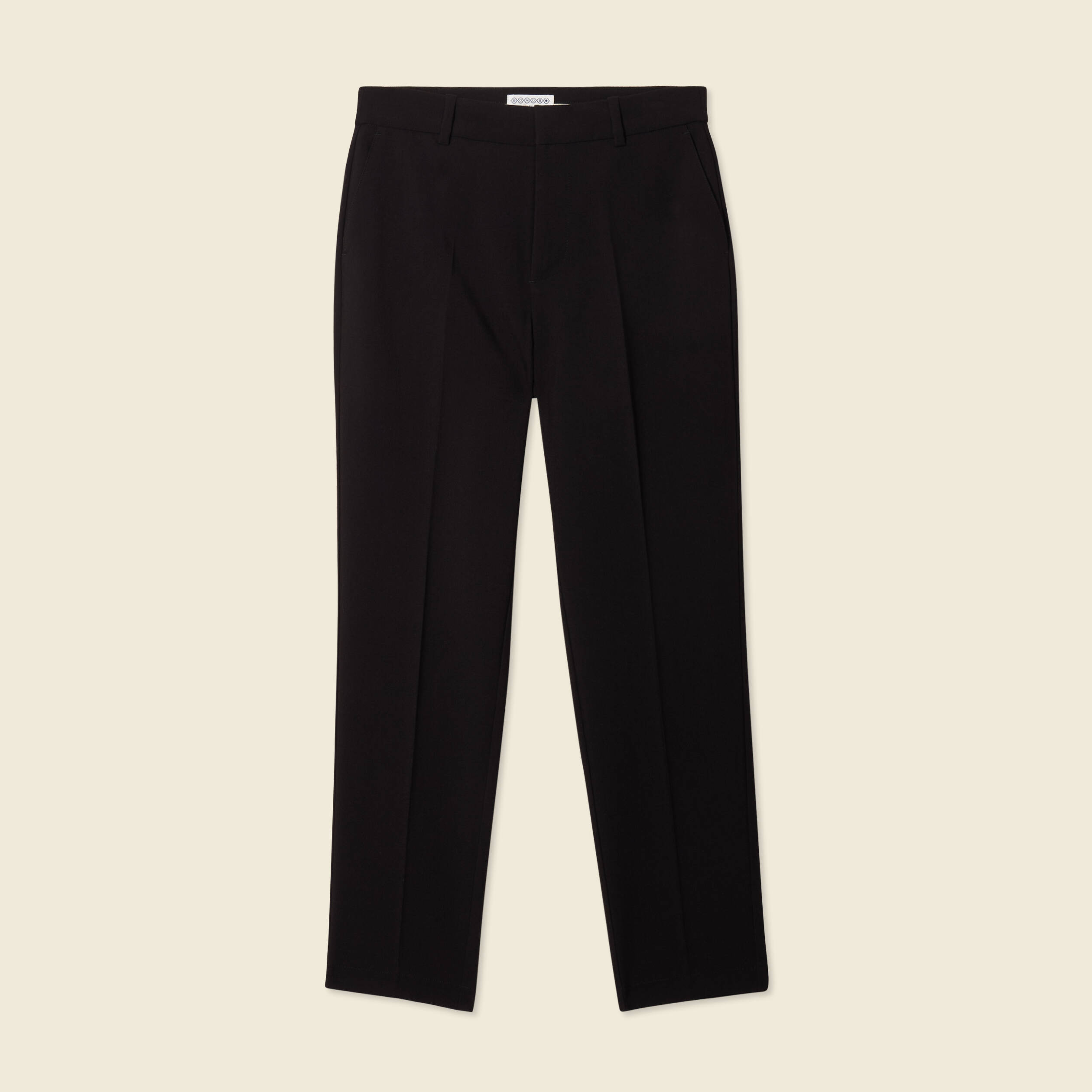 Pantalon cigarette &agrave; pinces noir femme