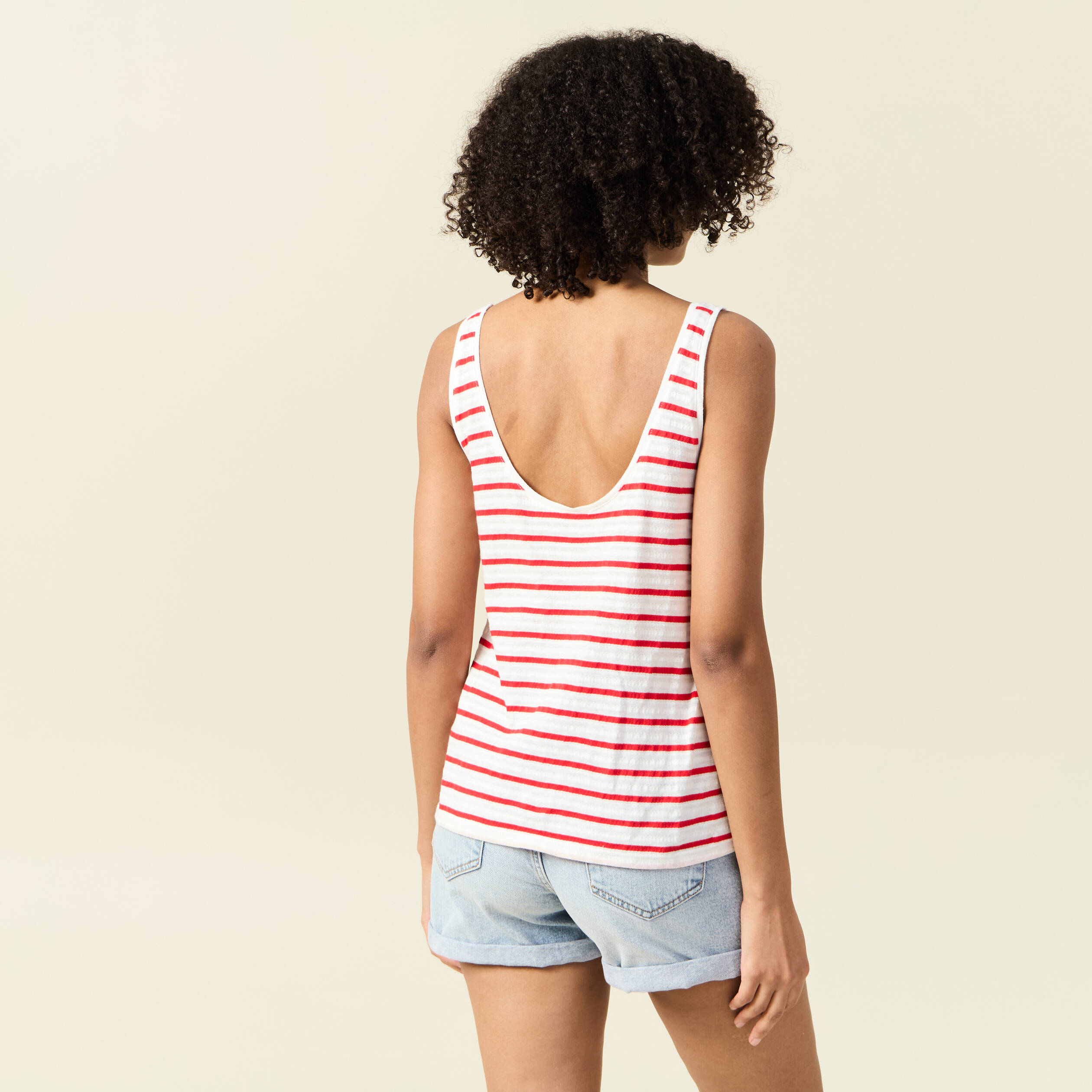 debardeur sans manches rouge femme Débardeur sans manches rouge femme