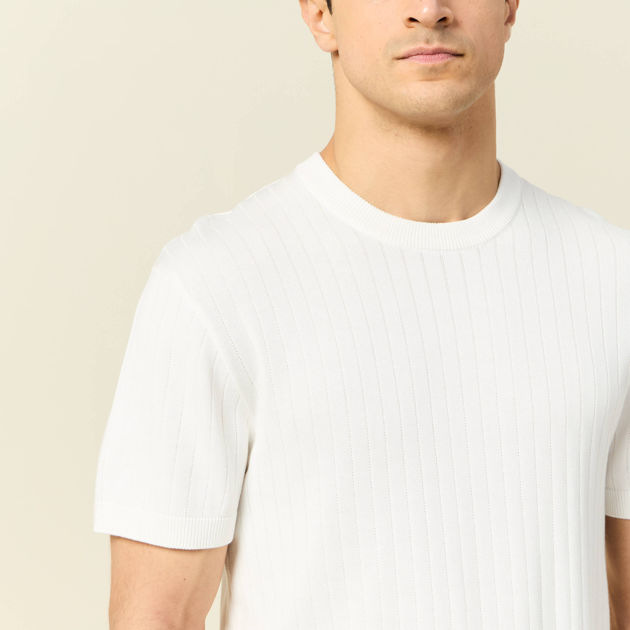 t shirt manches courtes blanc homme T-shirt manches courtes blanc homme