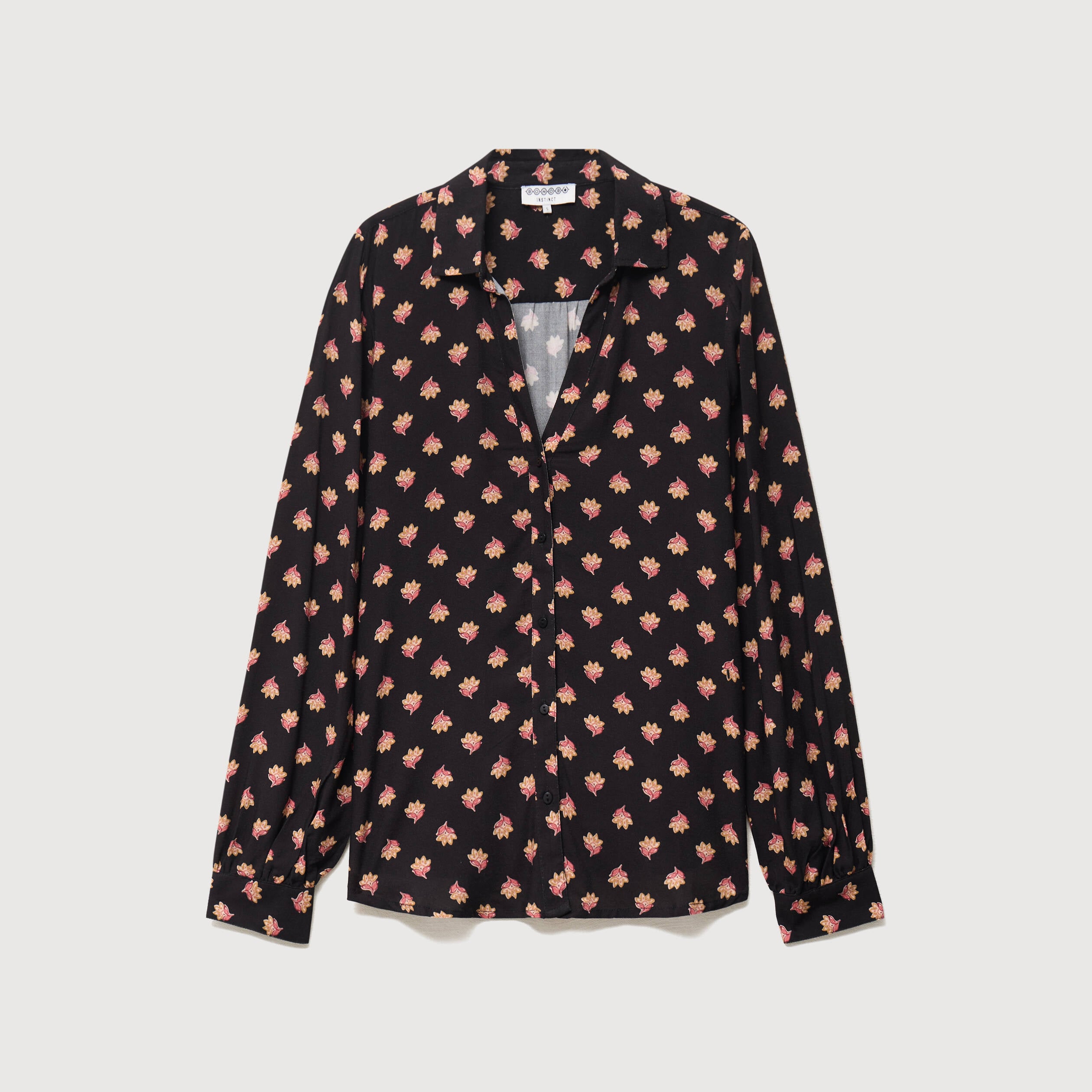 Blouse manches longues noir femme