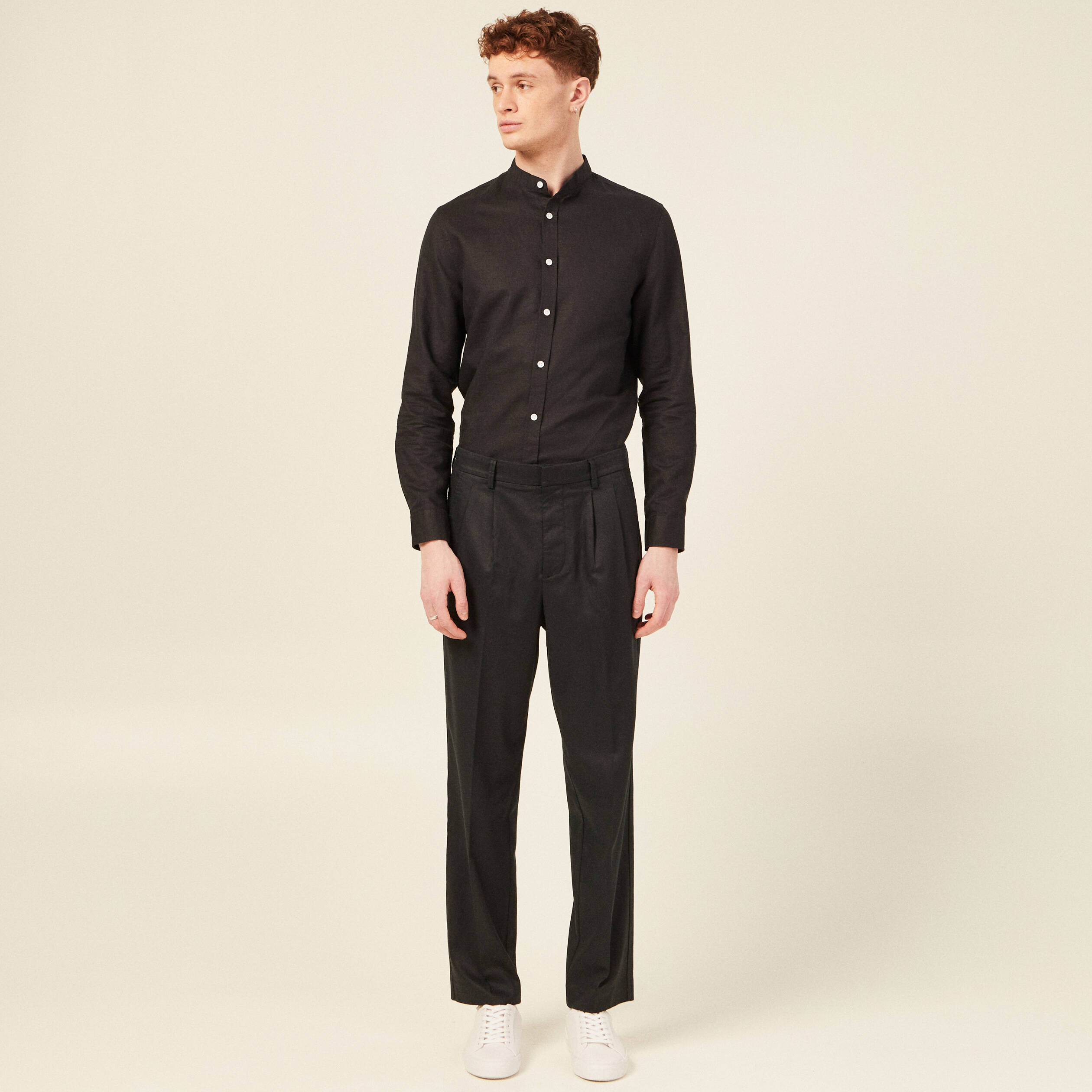 chemise manches longues noir homme Chemise manches longues noir homme