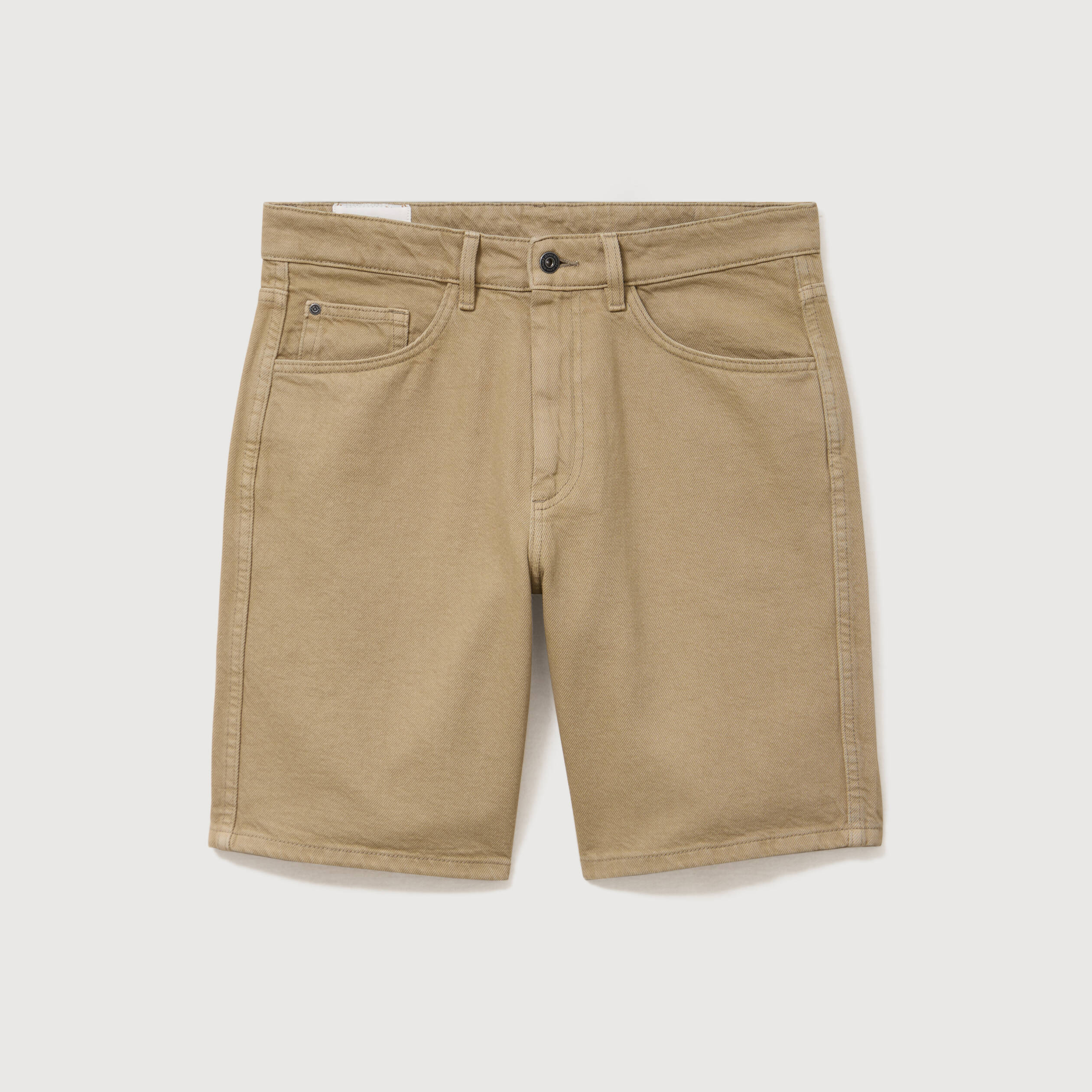 Bermuda en jean coton beige homme