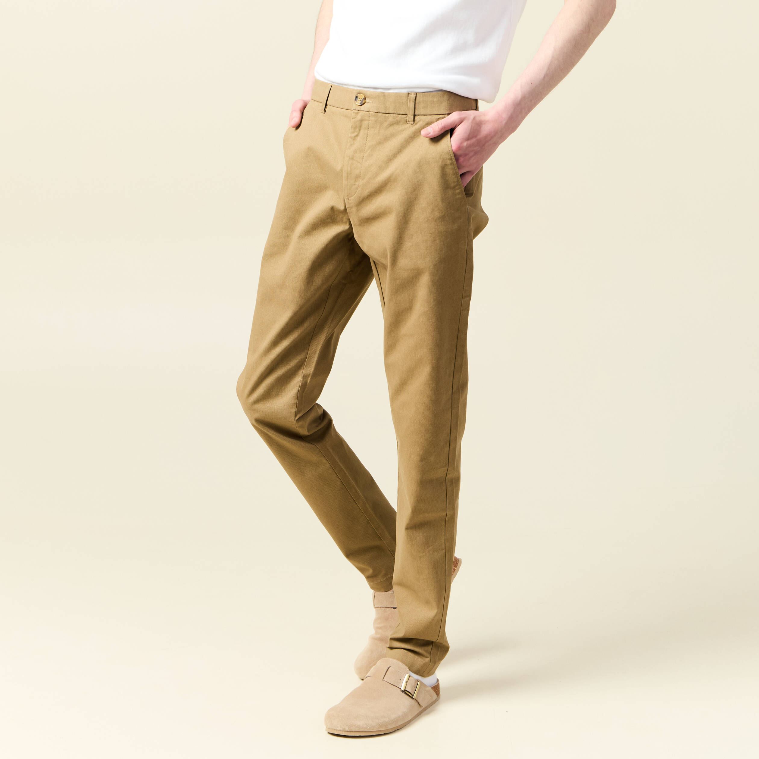 pantalon chino slim vert kaki homme Pantalon chino slim vert kaki homme