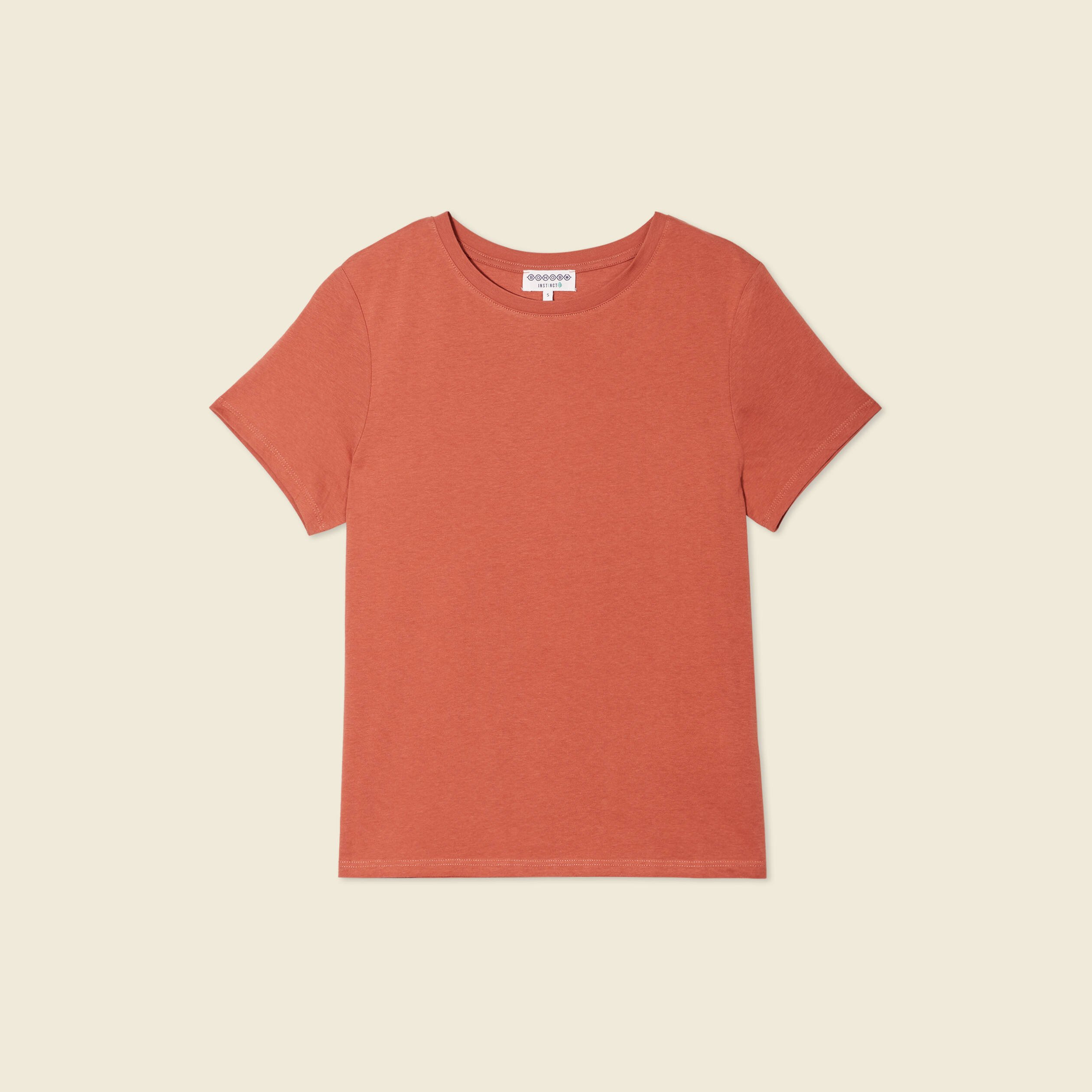 t shirt manches courtes orange femme T-shirt manches courtes orange femme