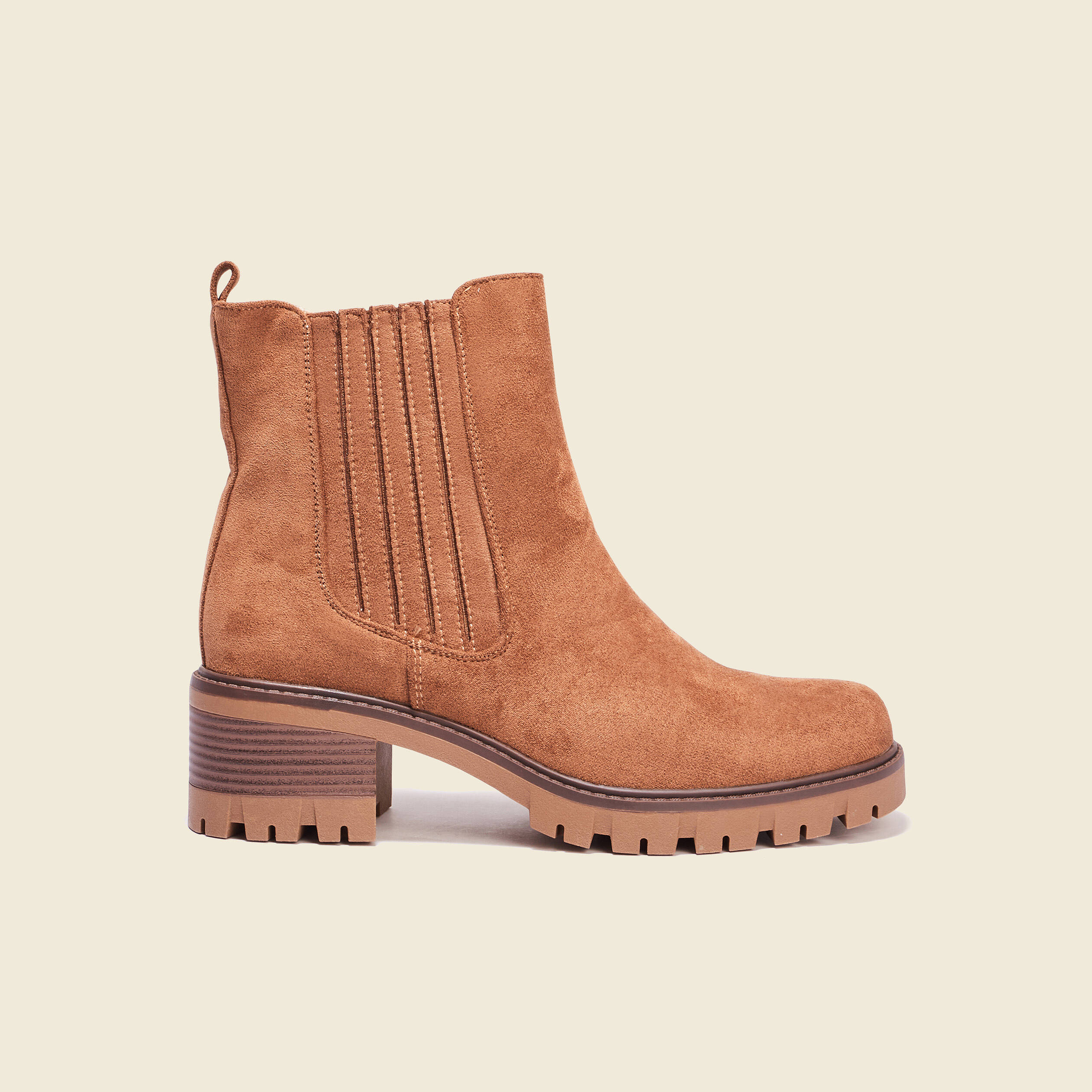 bottines chelsea crantees marron femme Bottines chelsea crantées marron femme