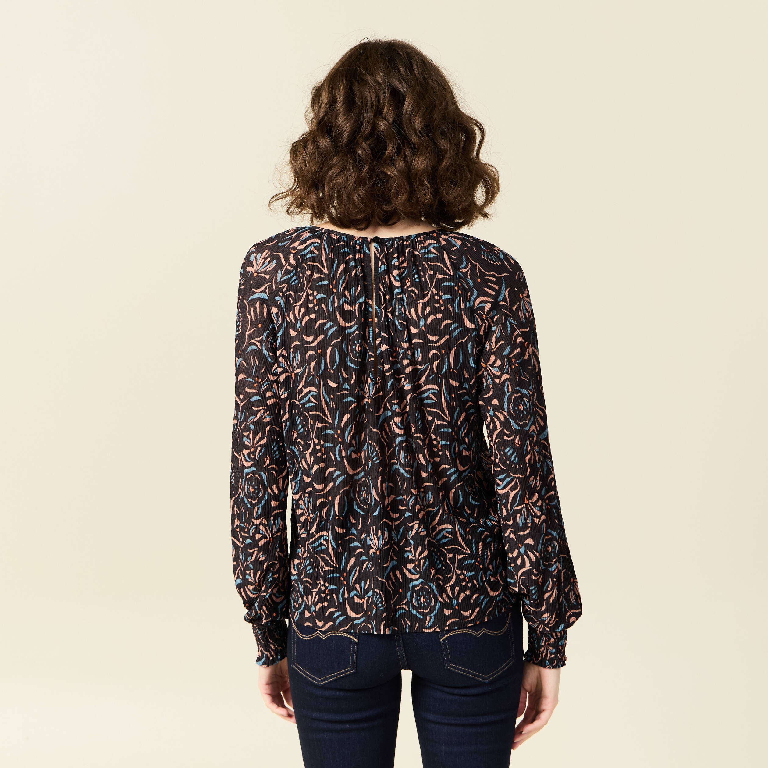 t shirt manches longues noir femme T-shirt manches longues noir femme