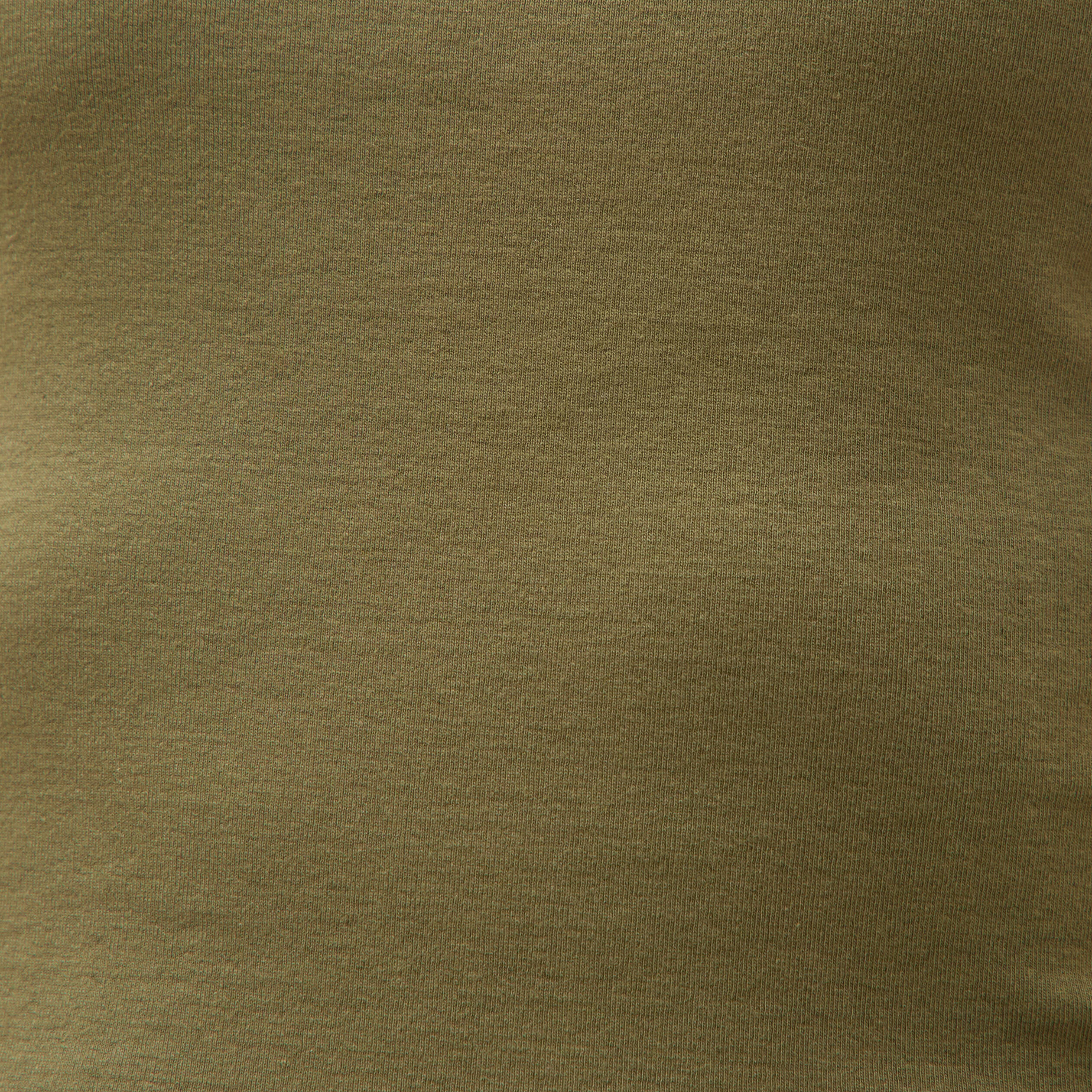 T-shirt ajust&eacute; col rond manches courtes vert olive femme