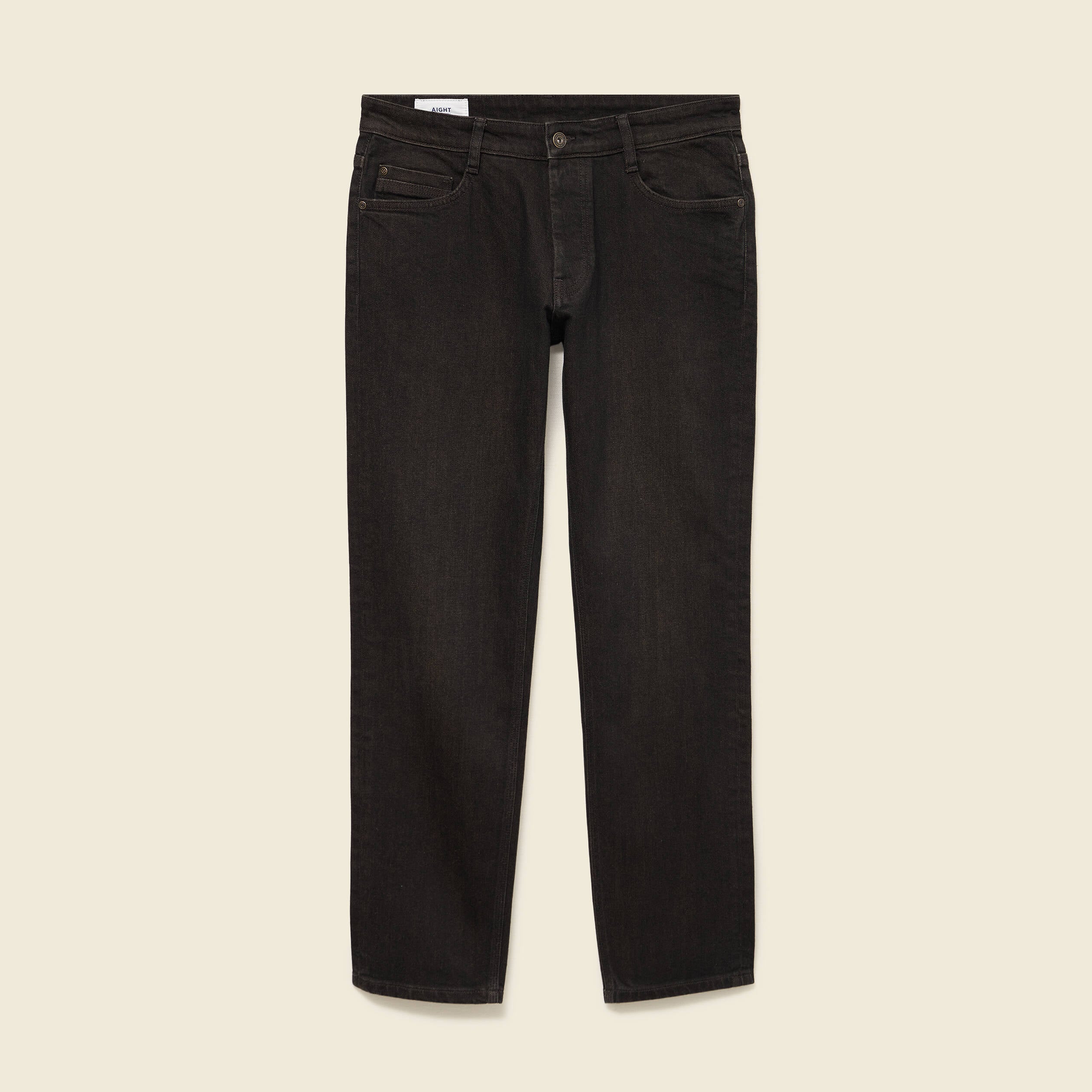 Jeans straight longueur 32 marron homme