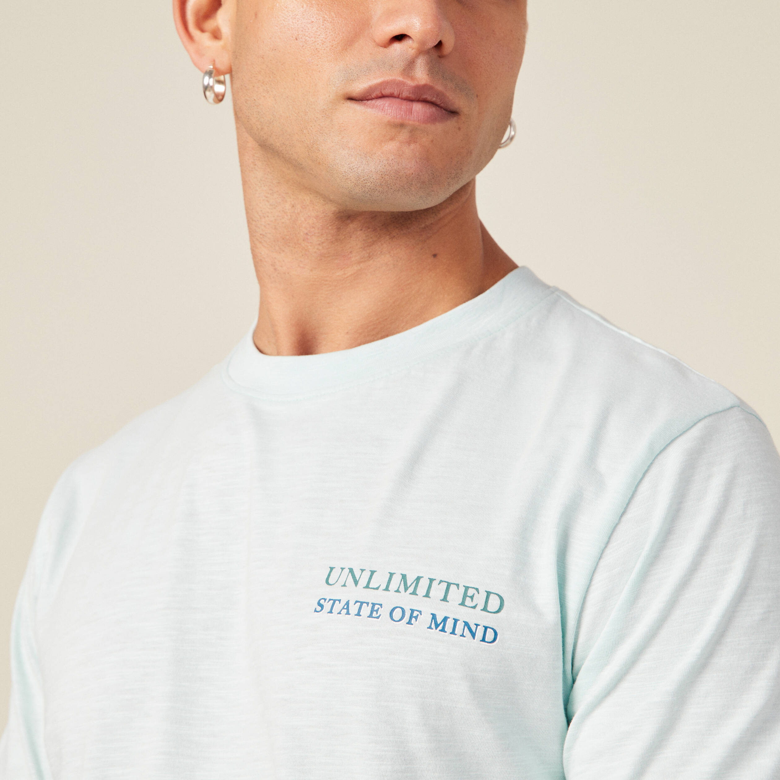 Tee shirt sales bleu clair homme