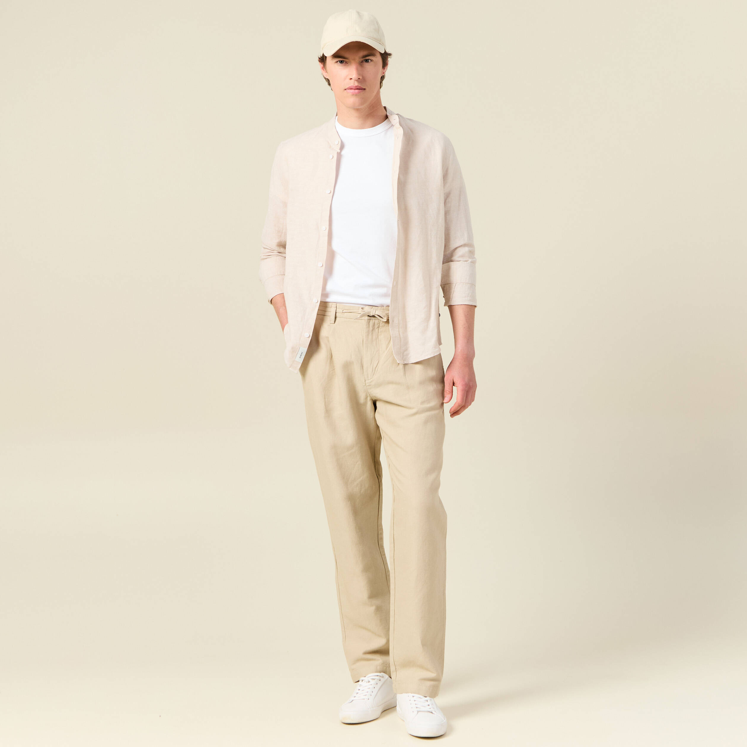 pantalon chino straight beige homme Pantalon chino straight beige homme