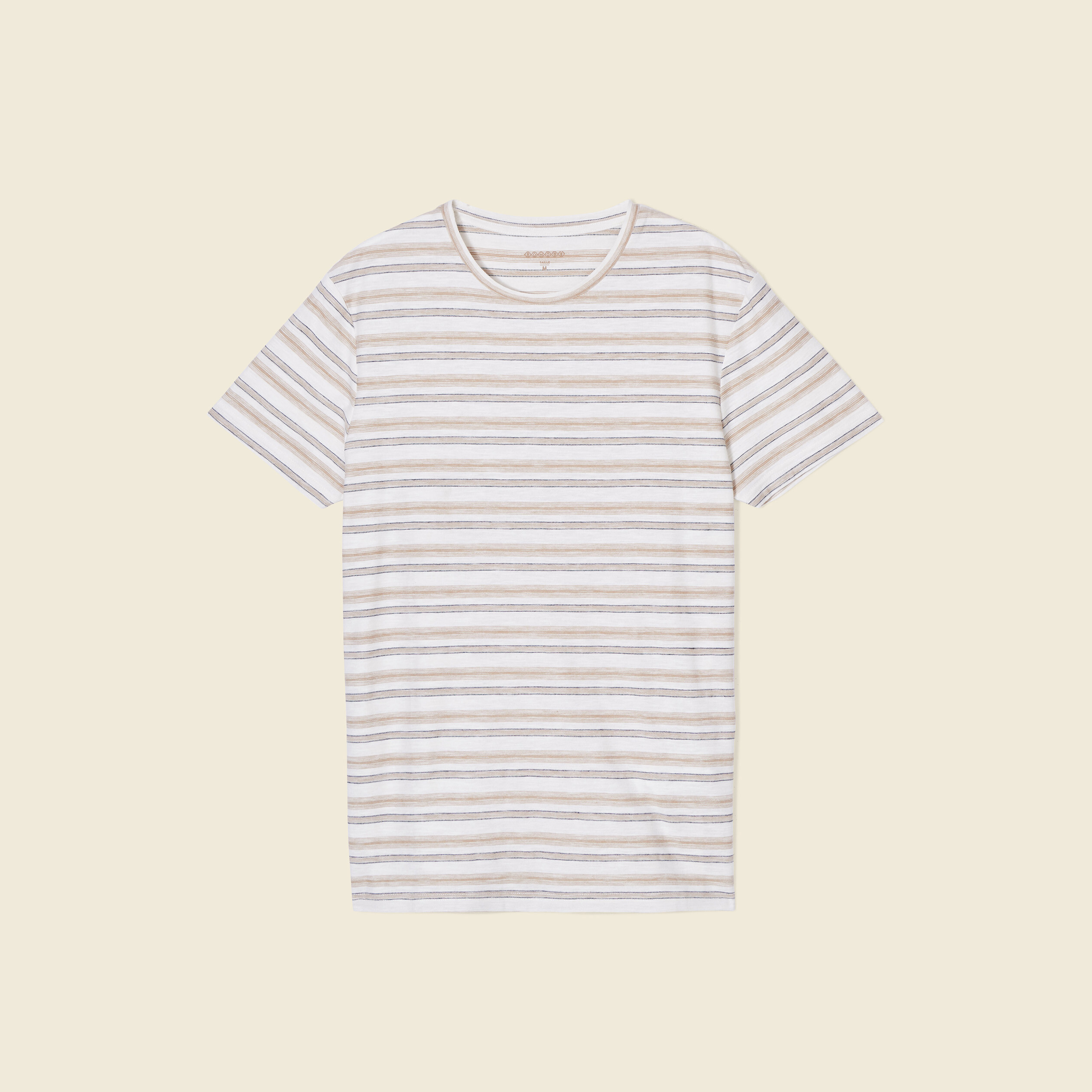t shirt manches courtes beige homme T-shirt manches courtes beige homme