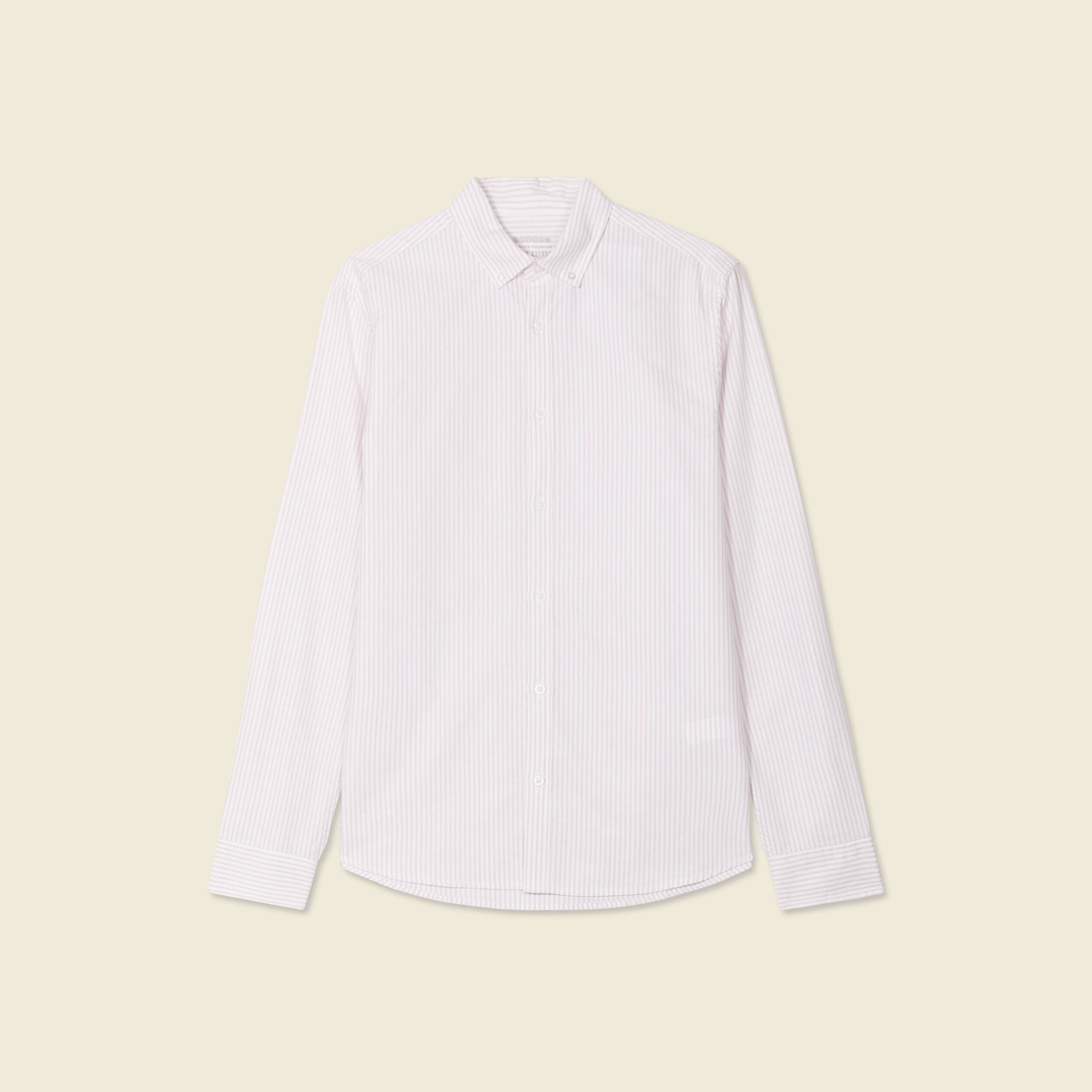 Chemise manches longues rose pastel homme