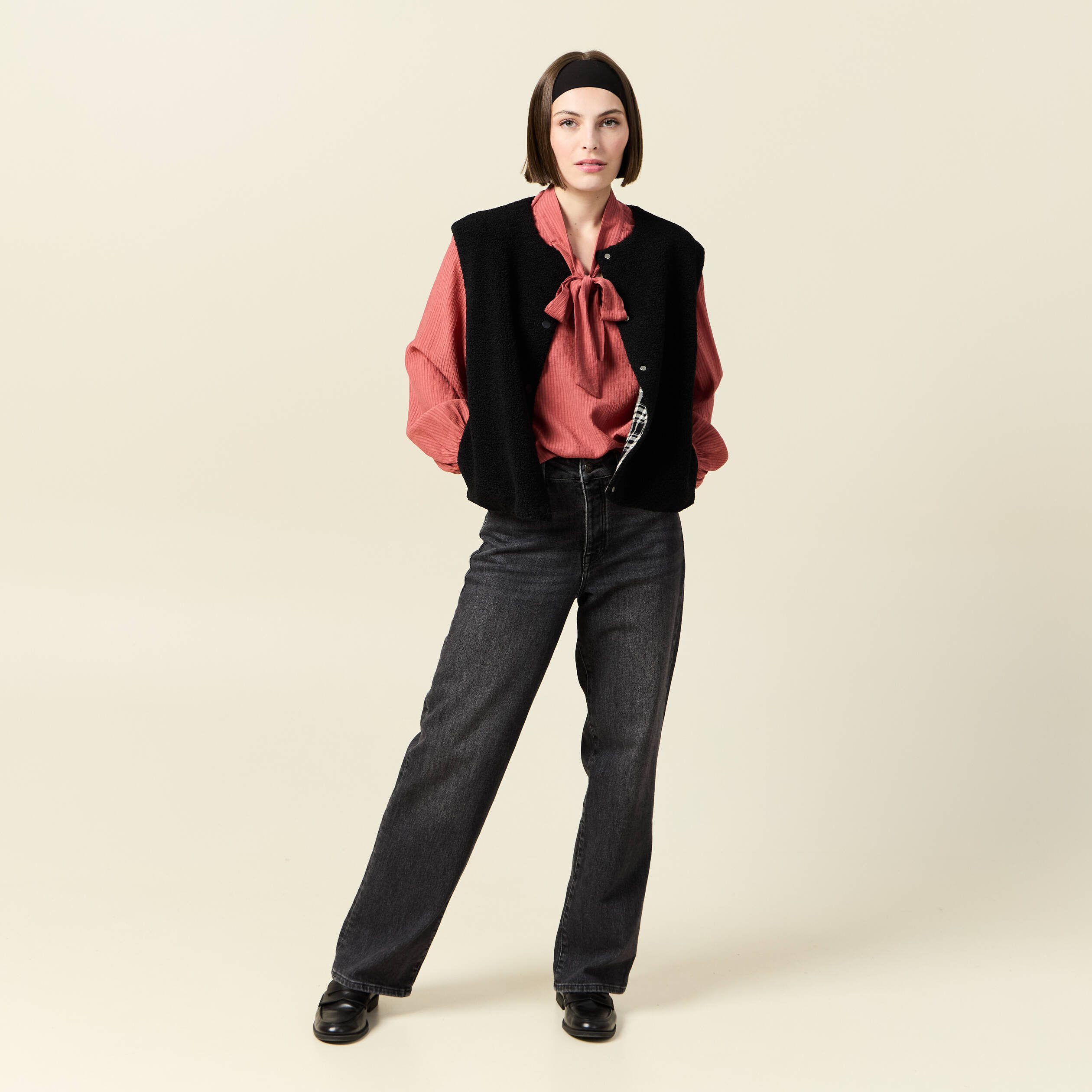 blouse manches longues vieux rose femme Blouse manches longues vieux rose femme