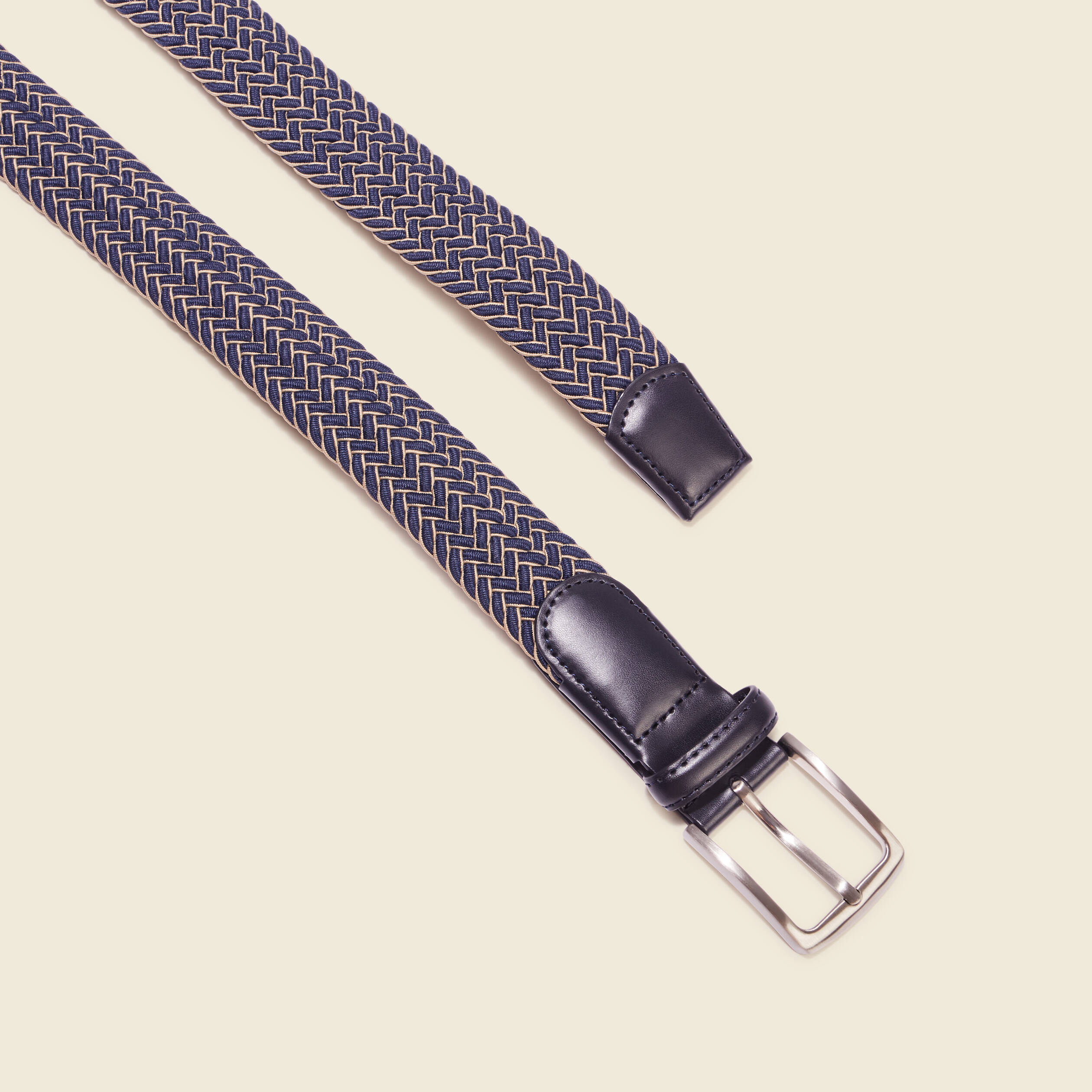 ceinture tressee en cuir bleu marine homme Ceinture tressée en cuir bleu marine homme