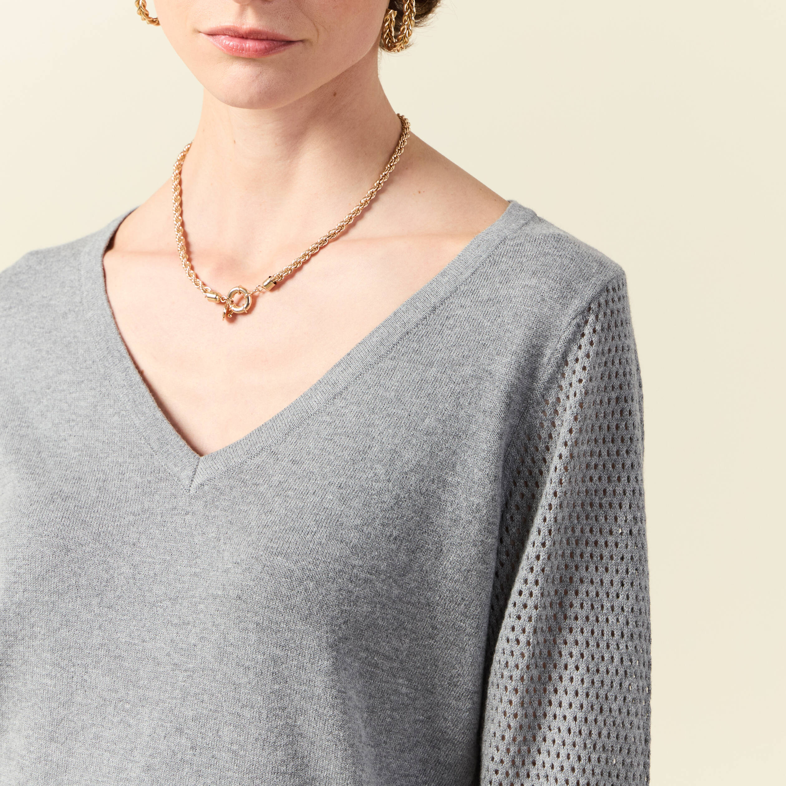 pull a manches longues gris fonce femme Pull à manches longues gris foncé femme