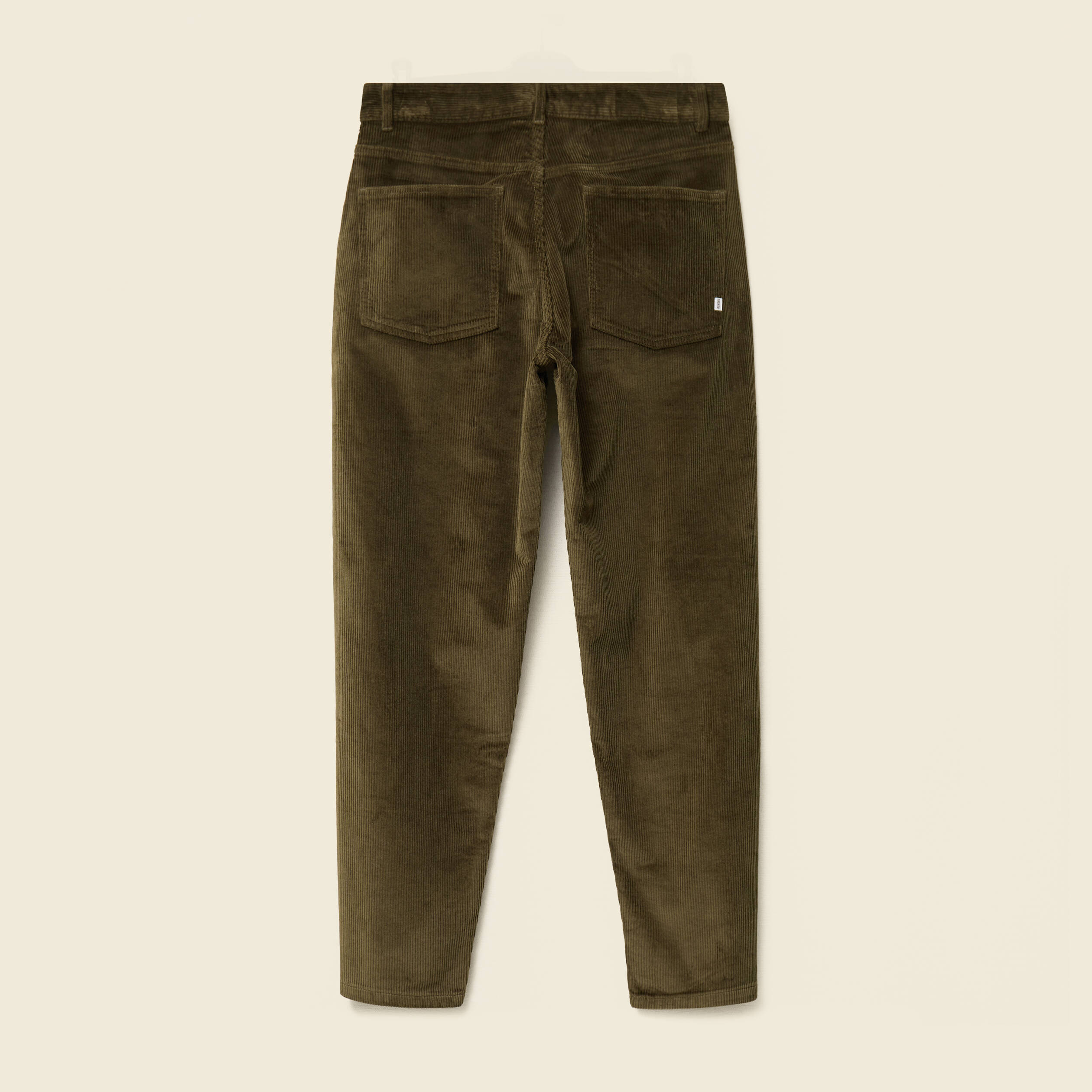 Pantalon droit en velours longueur 32 taupe homme