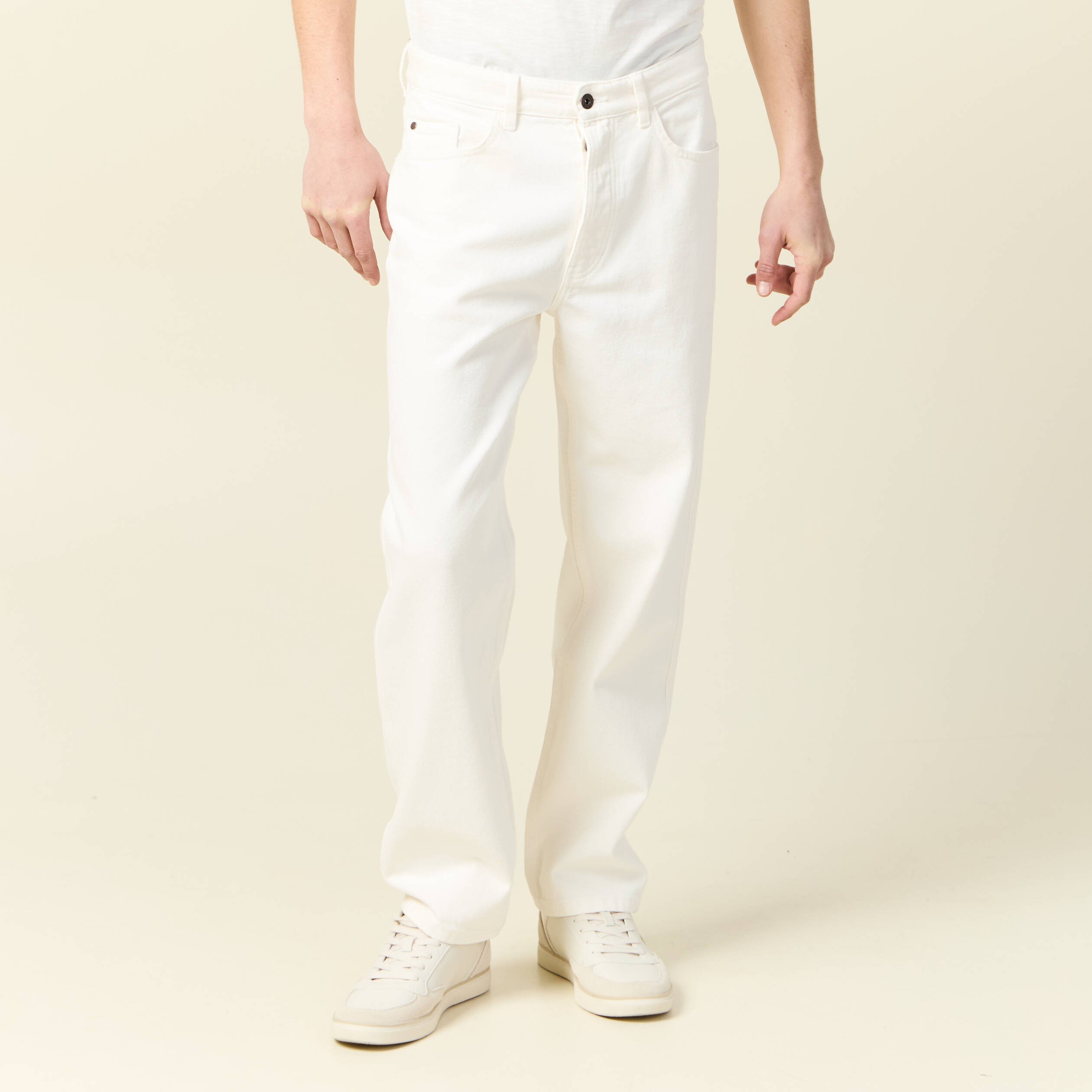 jeans large relaxed denim blanc homme Jeans large relaxed denim blanc homme