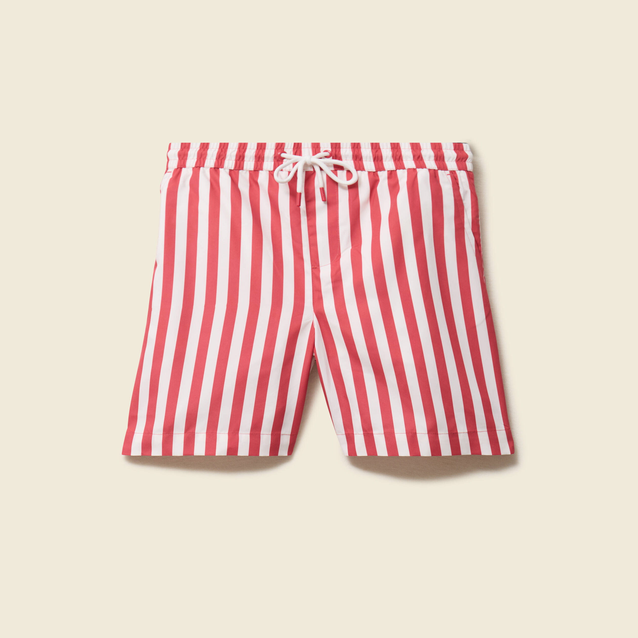 Short de bain rouge corail homme