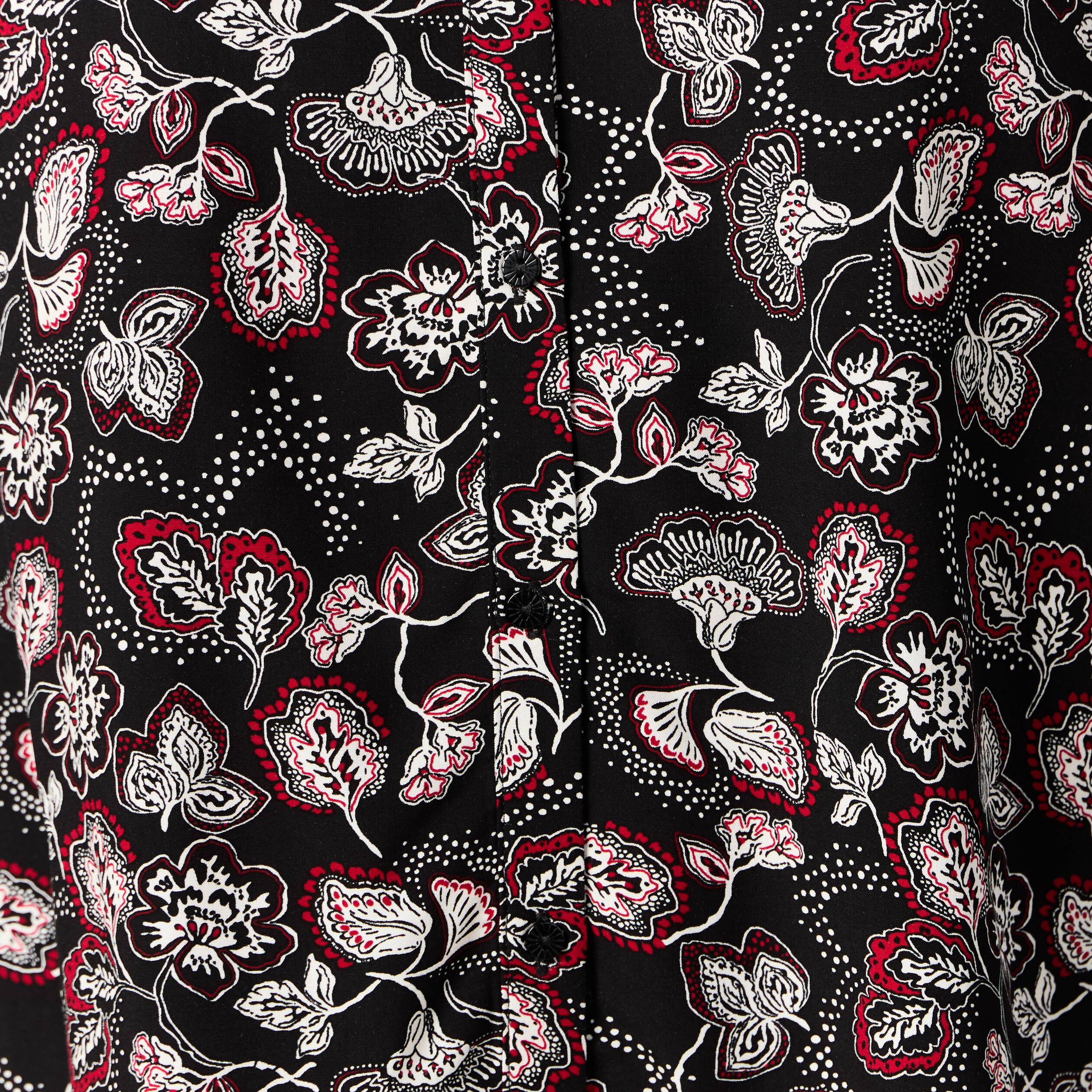 Chemise manches longues fluide noir femme