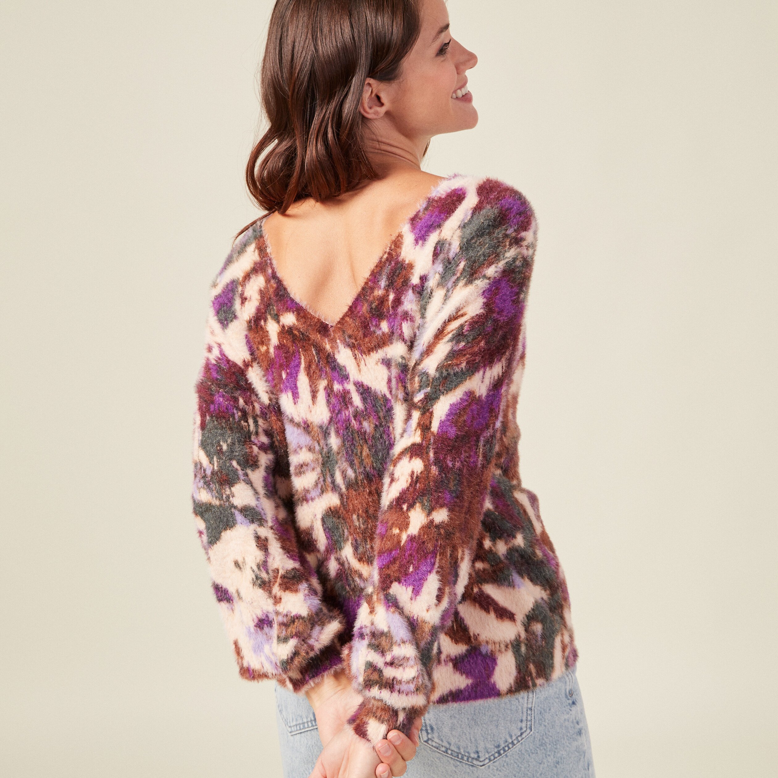 pull manches longues violet femme Pull manches longues violet femme