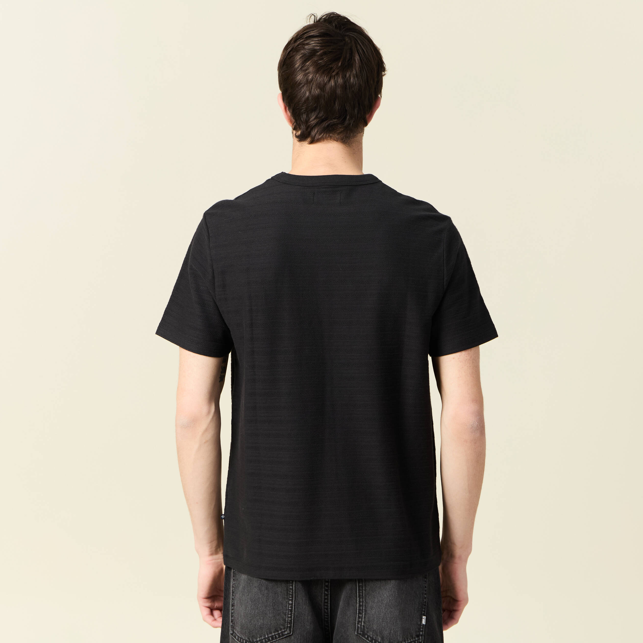 t shirt manches courtes noir homme T-shirt manches courtes noir homme
