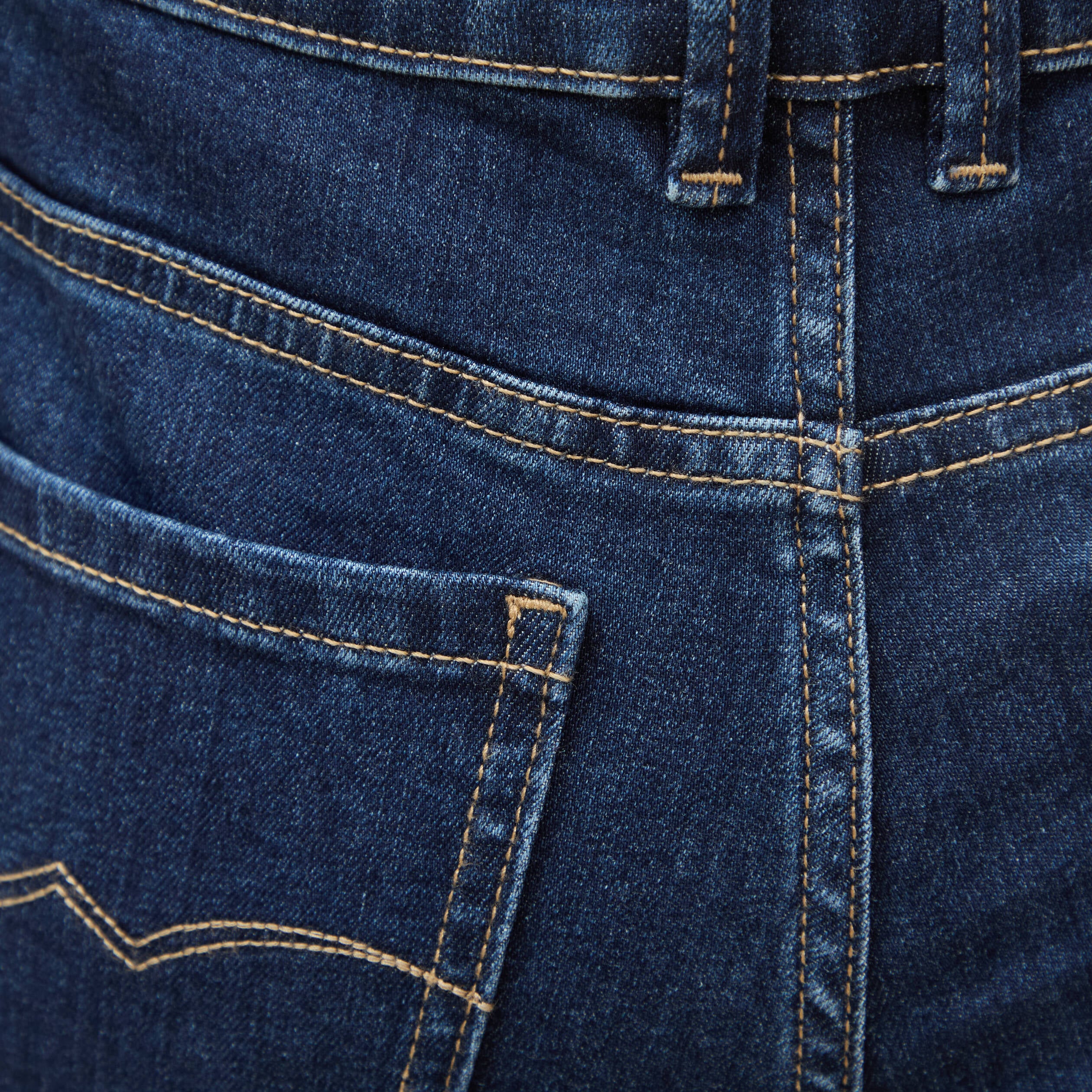 Jeans bootcut taille haute denim brut femme