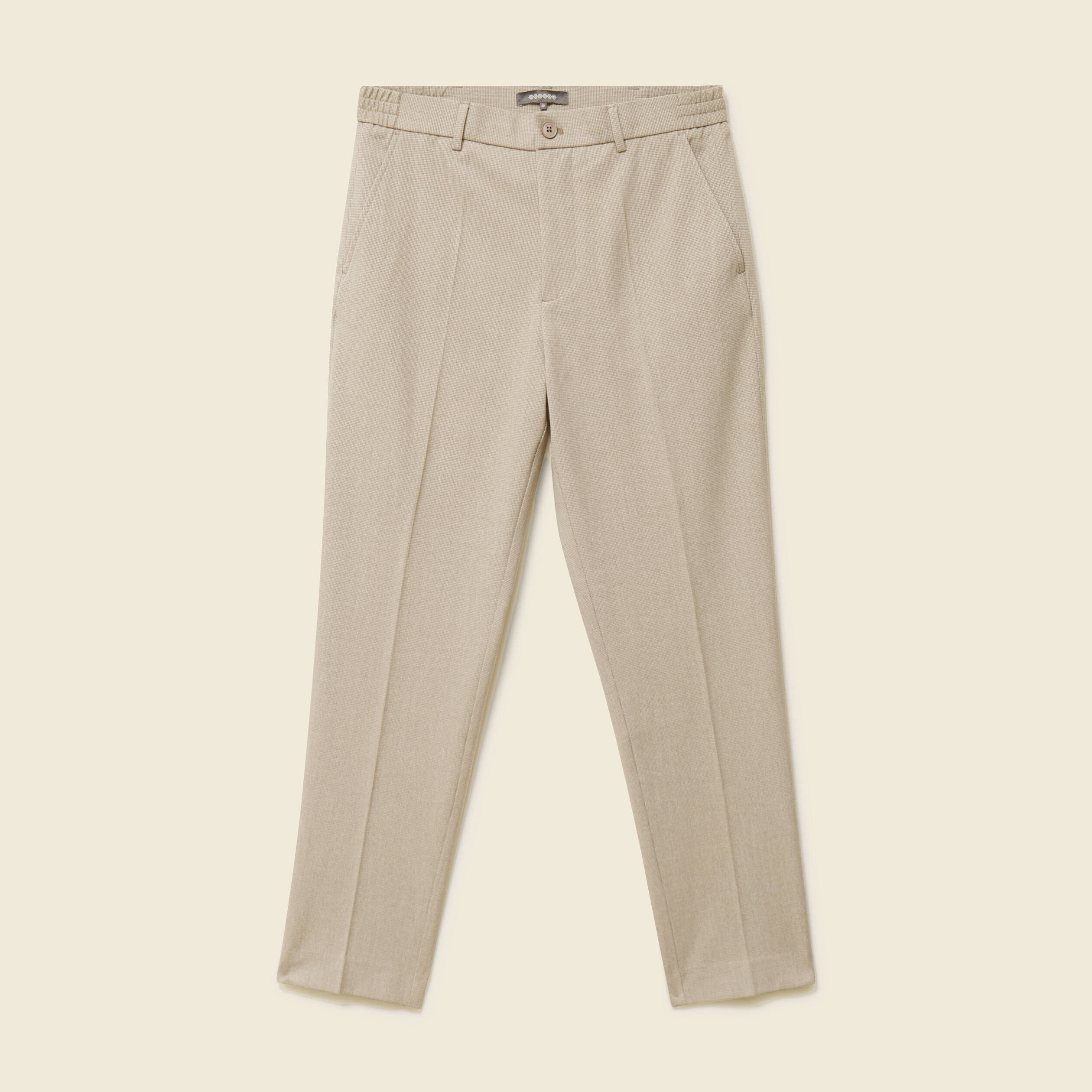 Pantalon droit longueur 32 taupe homme