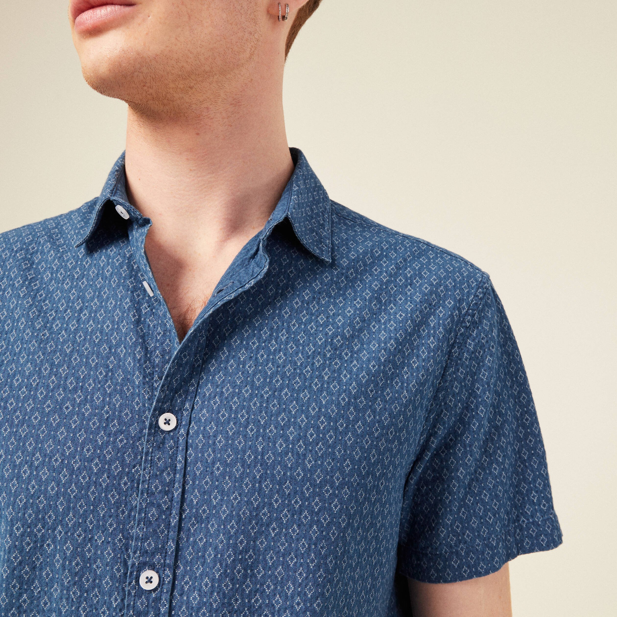 Chemise manches courtes bleu homme Bonobo