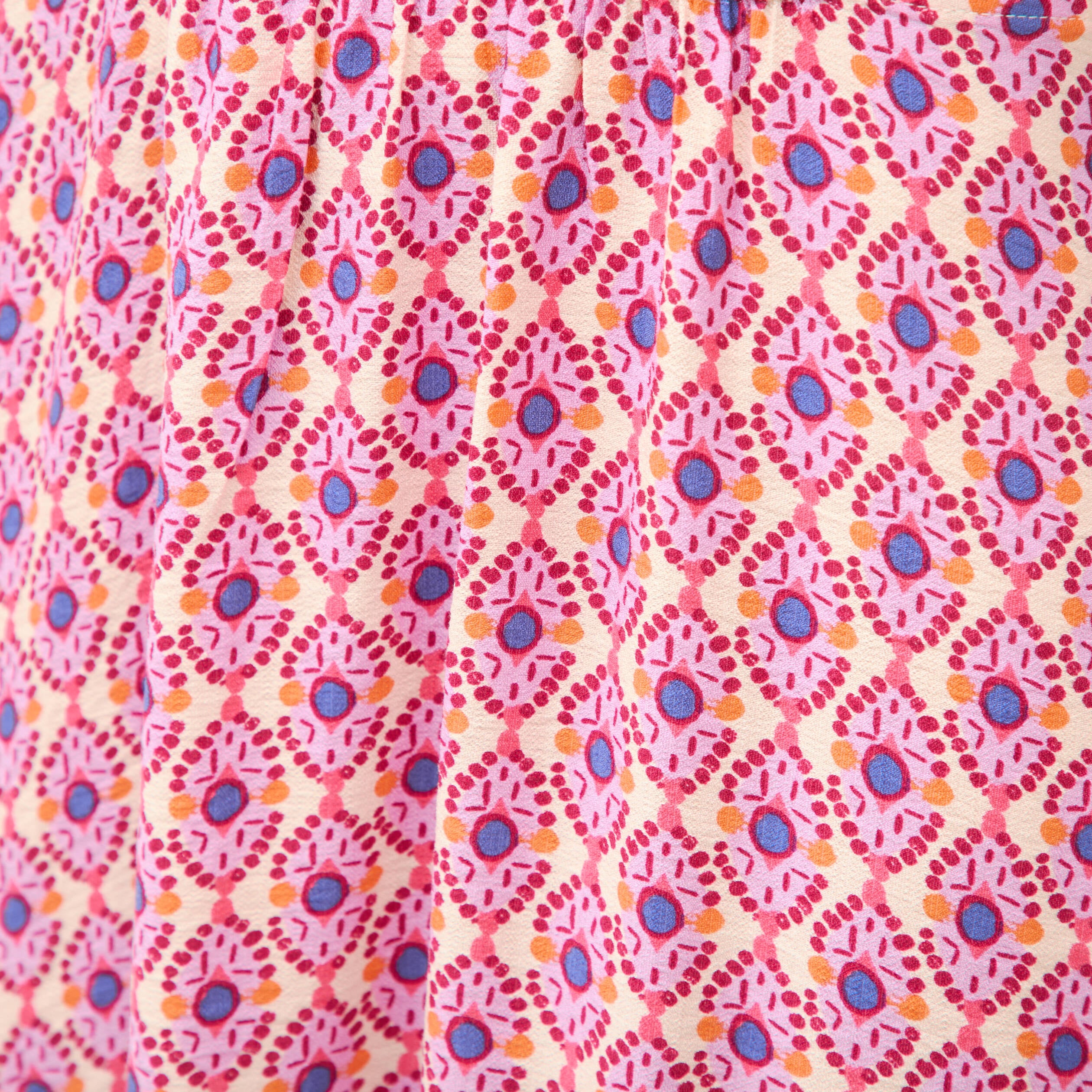 Robe one shoulder sans manches multicolore femme