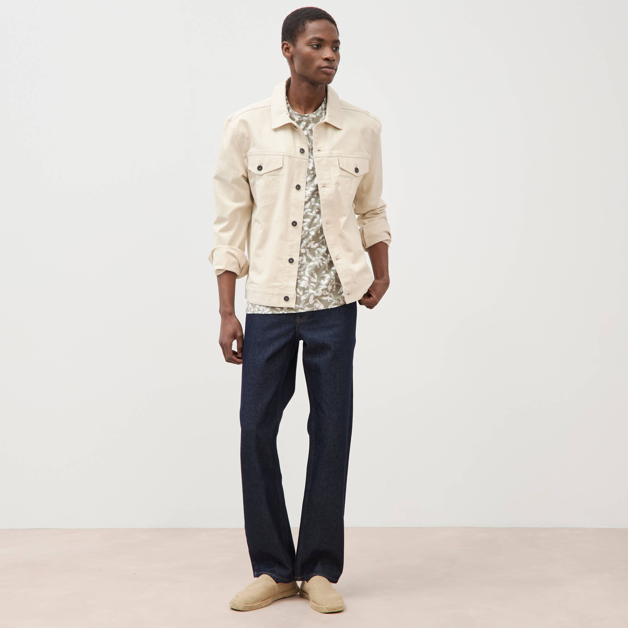 T-shirt manches courtes vert kaki homme