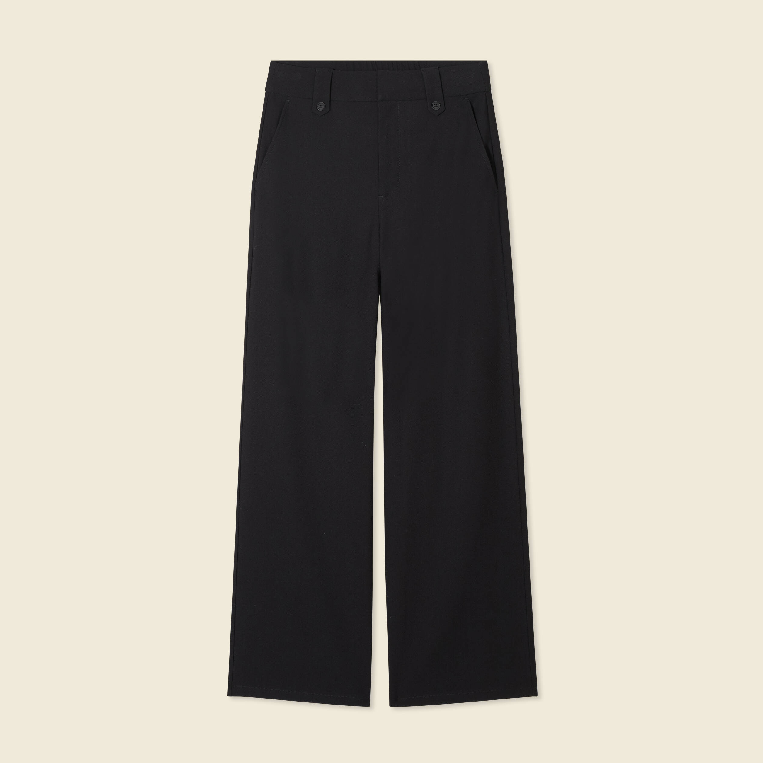 pantalon large taille haute noir femme Pantalon large taille haute noir femme