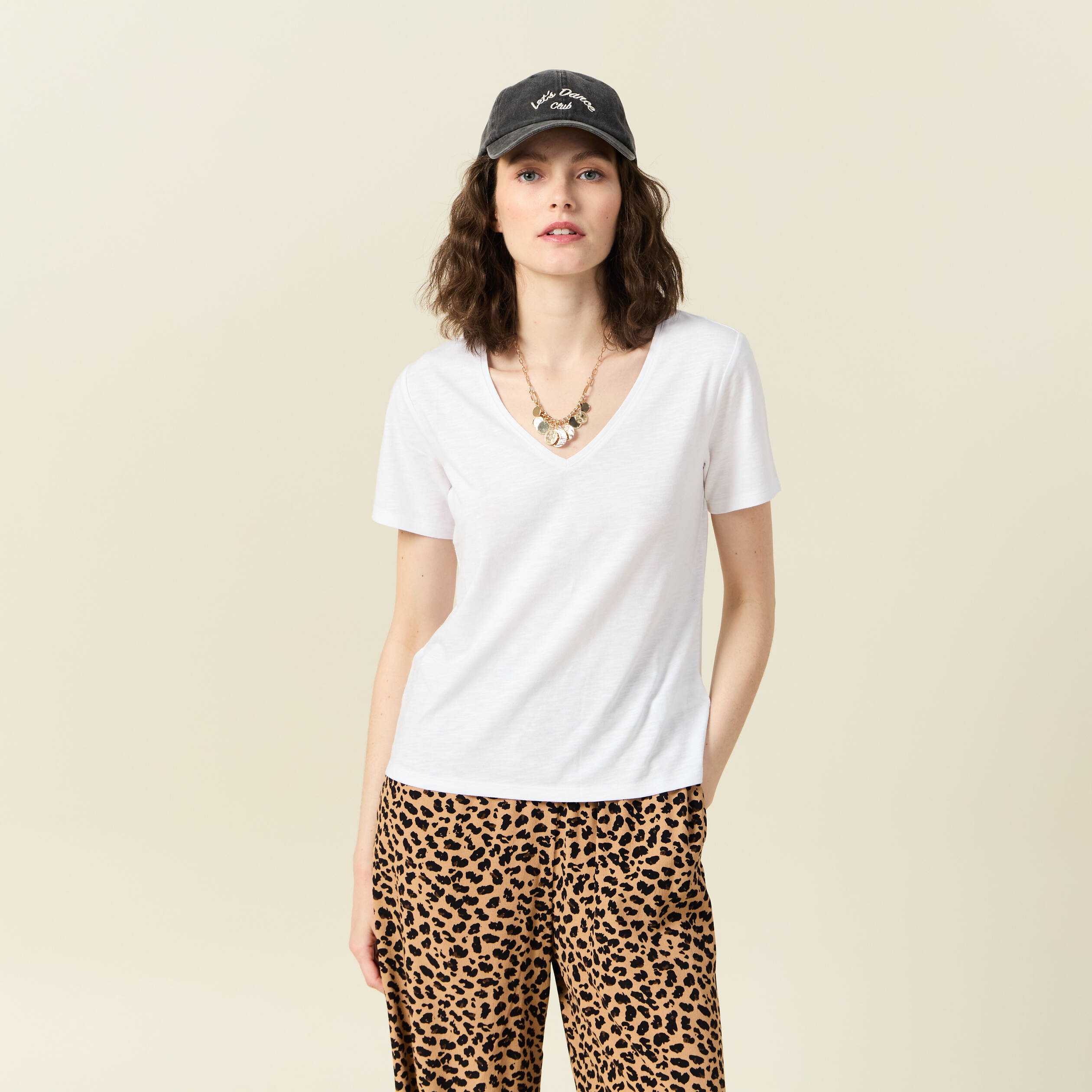 t shirt manches courtes blanc femme T-shirt manches courtes blanc femme