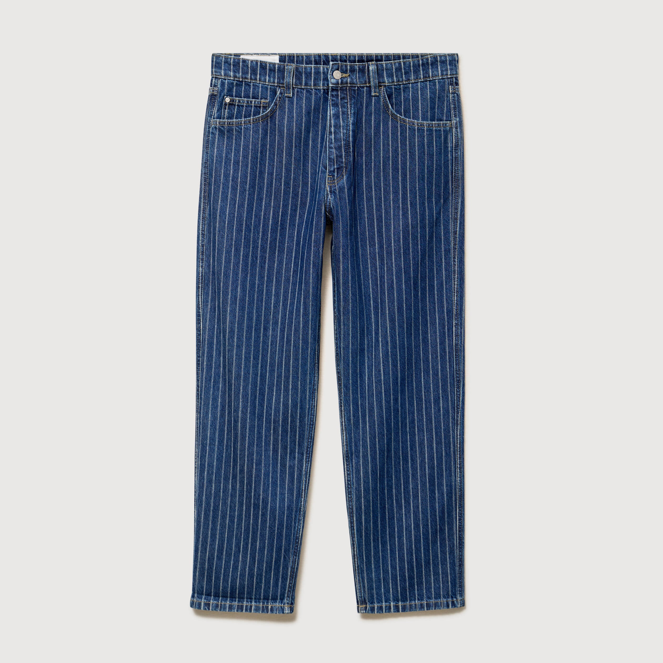 Jeans large ray&eacute; longueur 32 denim stone homme