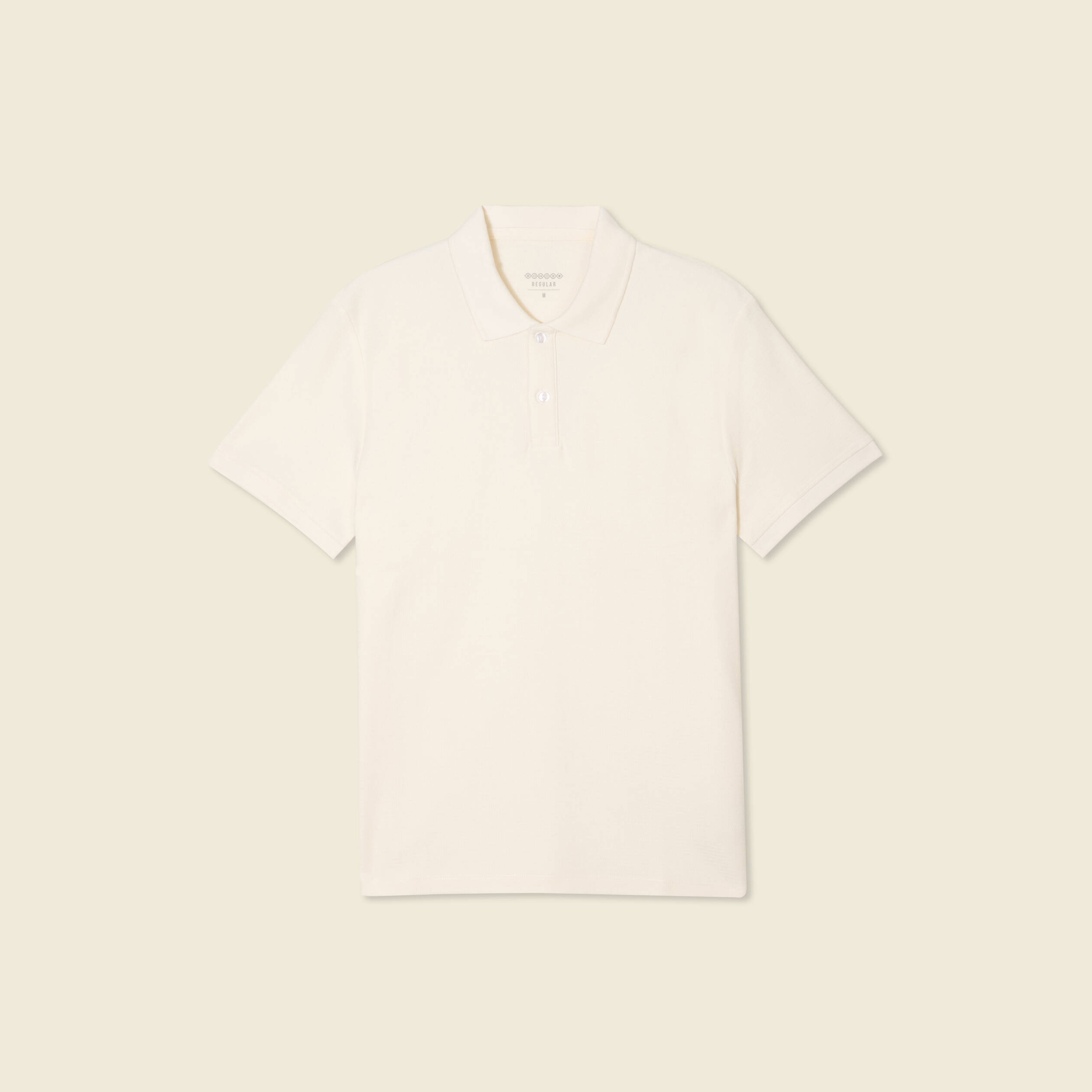 Polo manches courtes ecru homme
