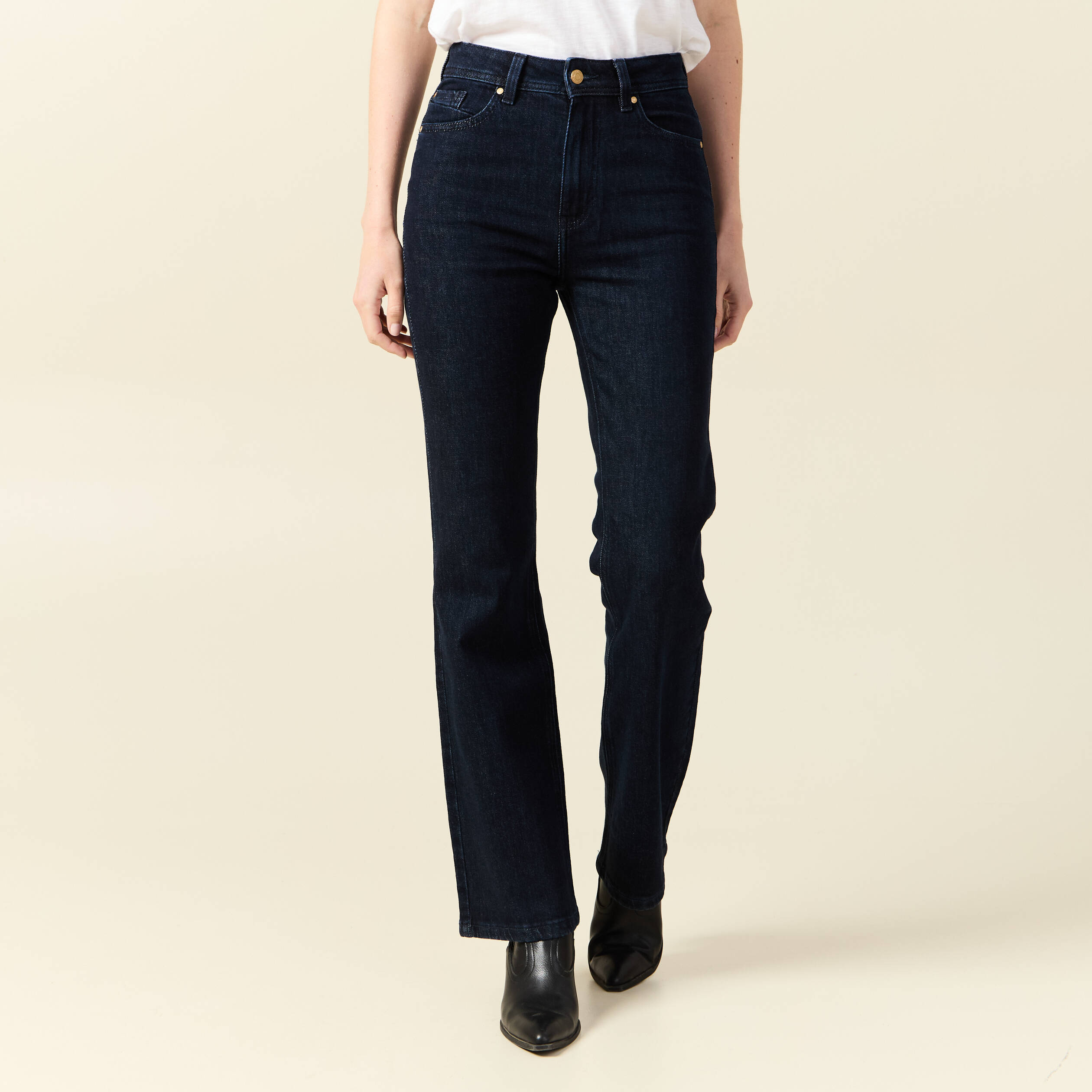 Bréal Jean Taille Haute Bootcut Femme Jean Magique Bootcut Taille