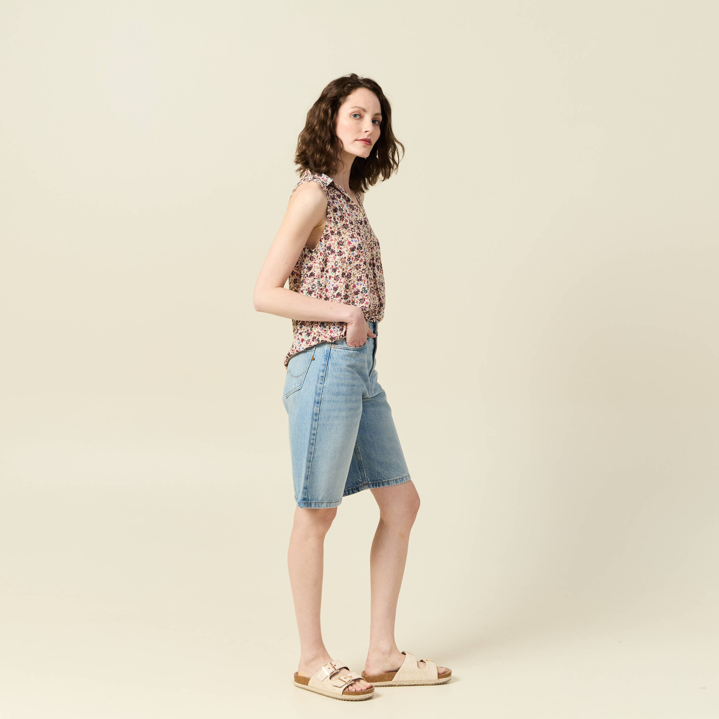 blouse sans manches creme femme Blouse sans manches creme femme
