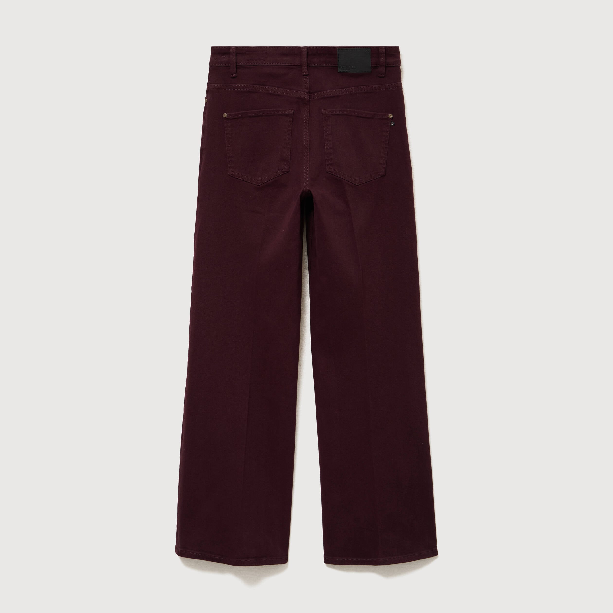 Jeans flare taille standard bordeaux femme