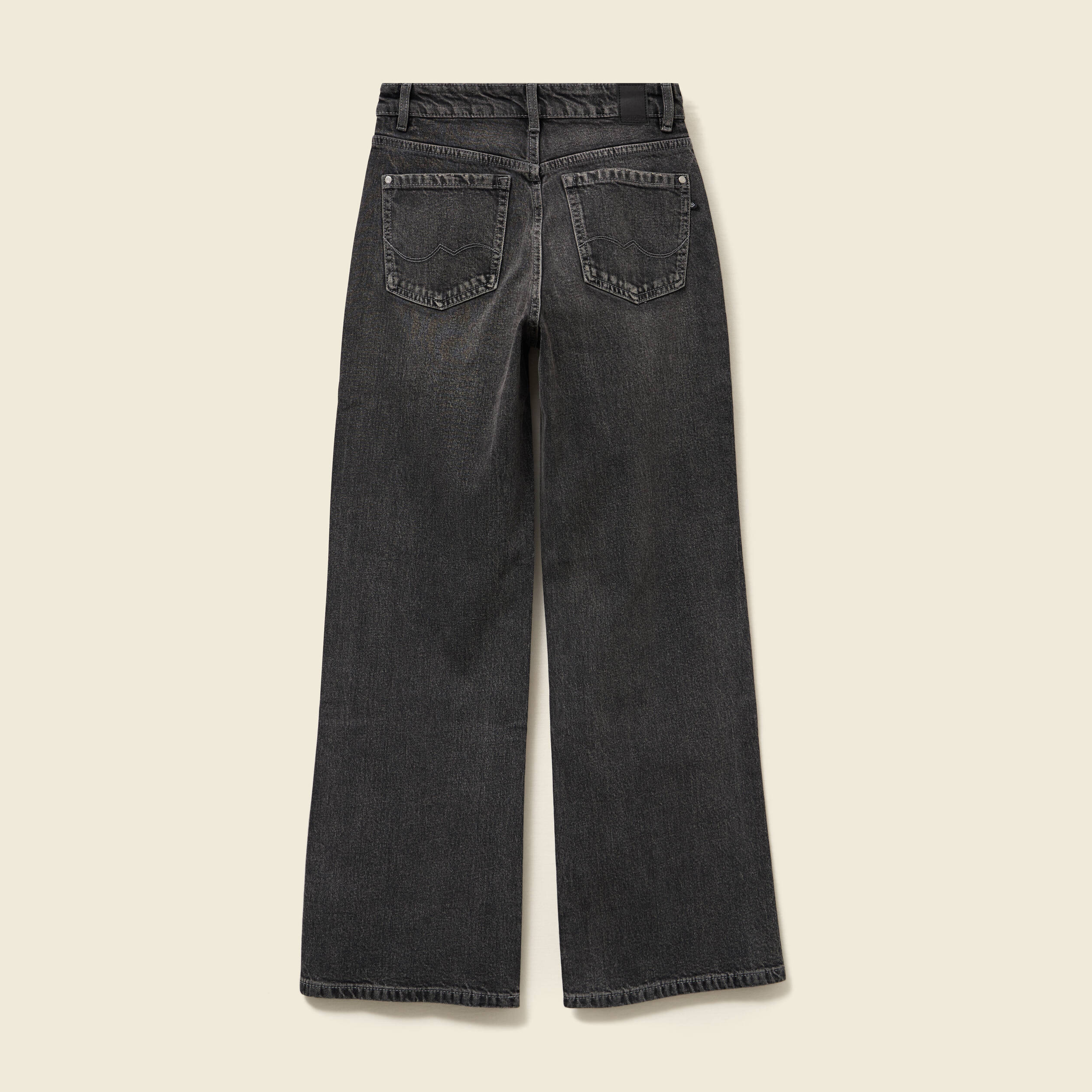 jeans large taille haute denim snow gris femme Jeans large taille haute denim snow gris femme