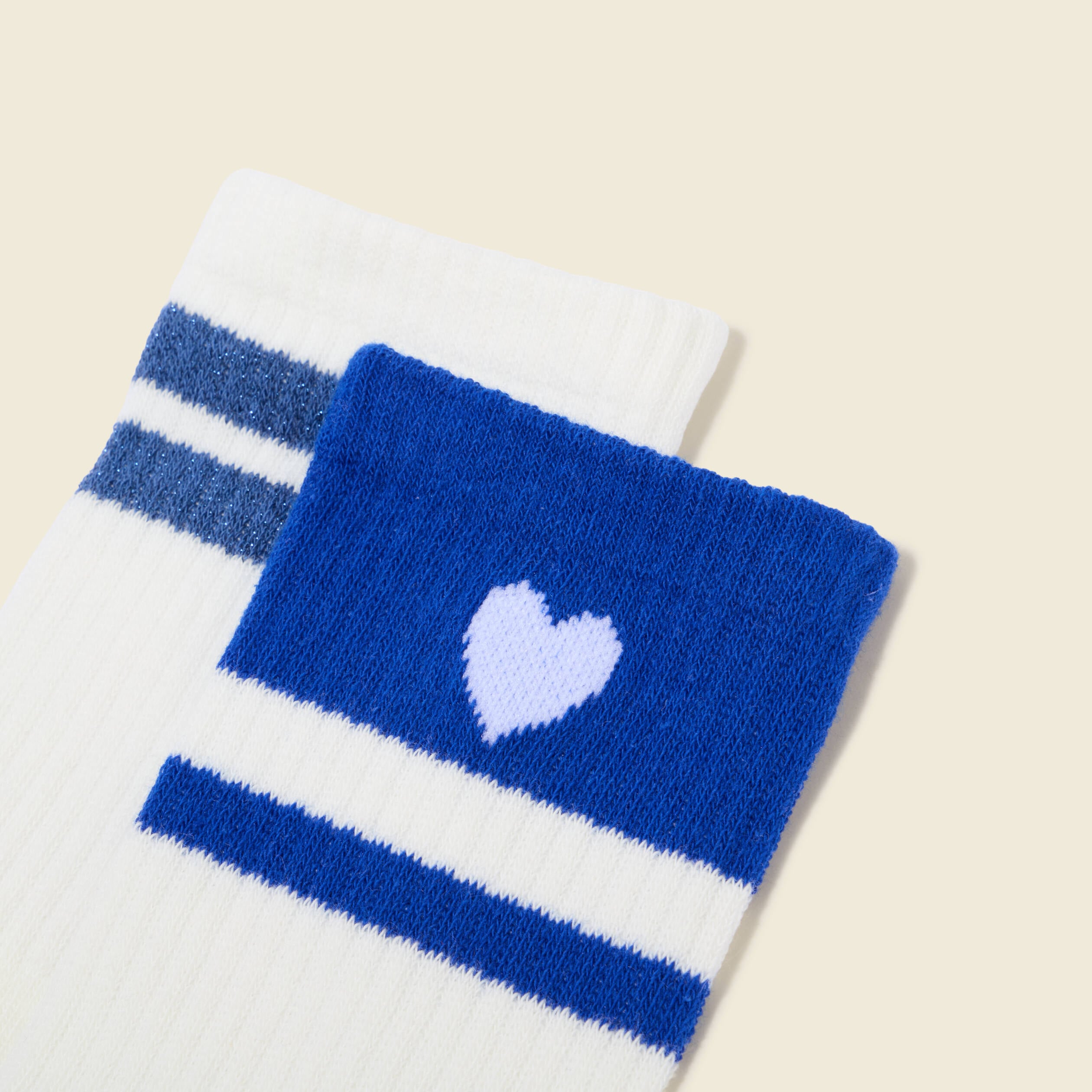 Lot de 2 paires de chaussettes bleu electrique femme