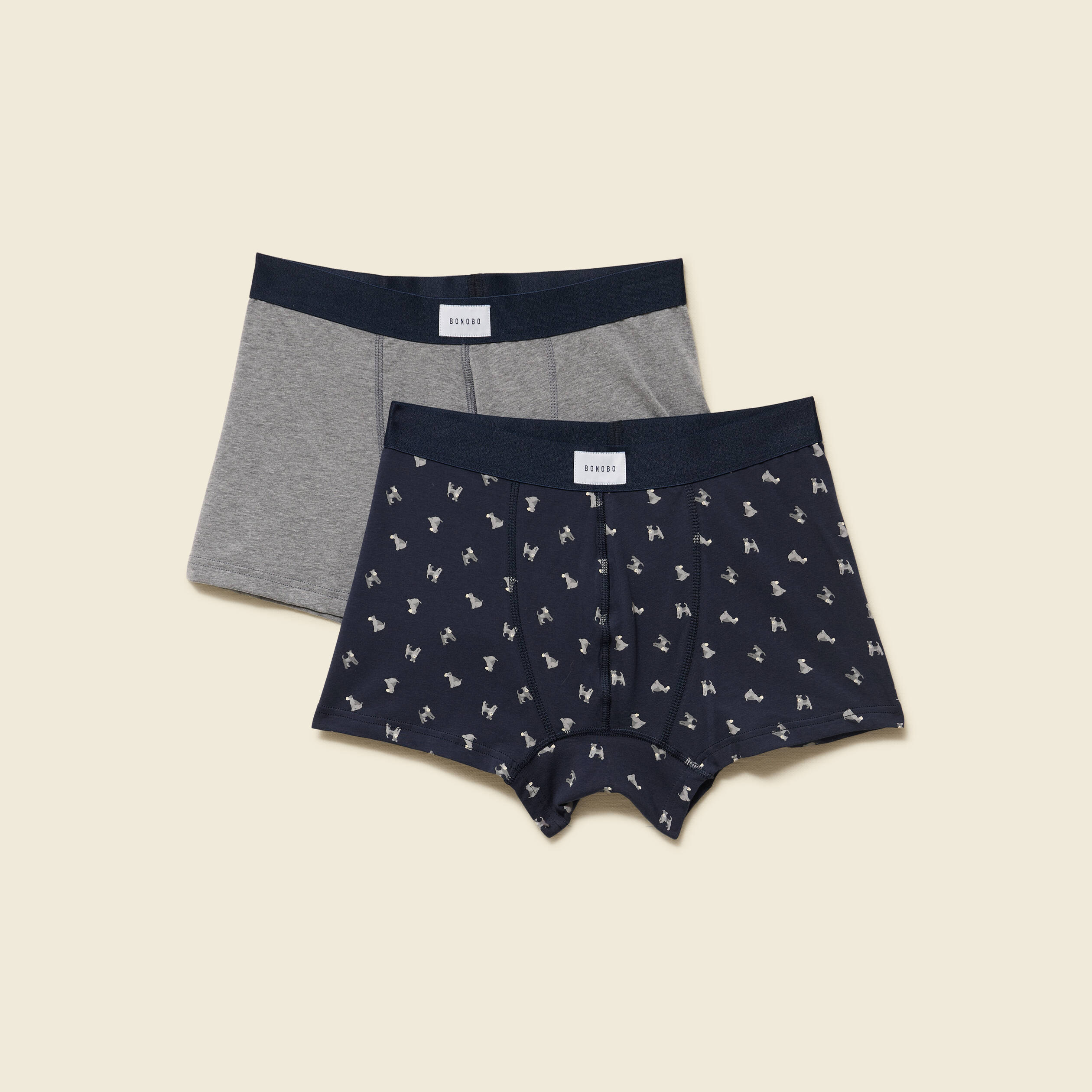 Pack de 2 boxers gris fonc&eacute; homme
