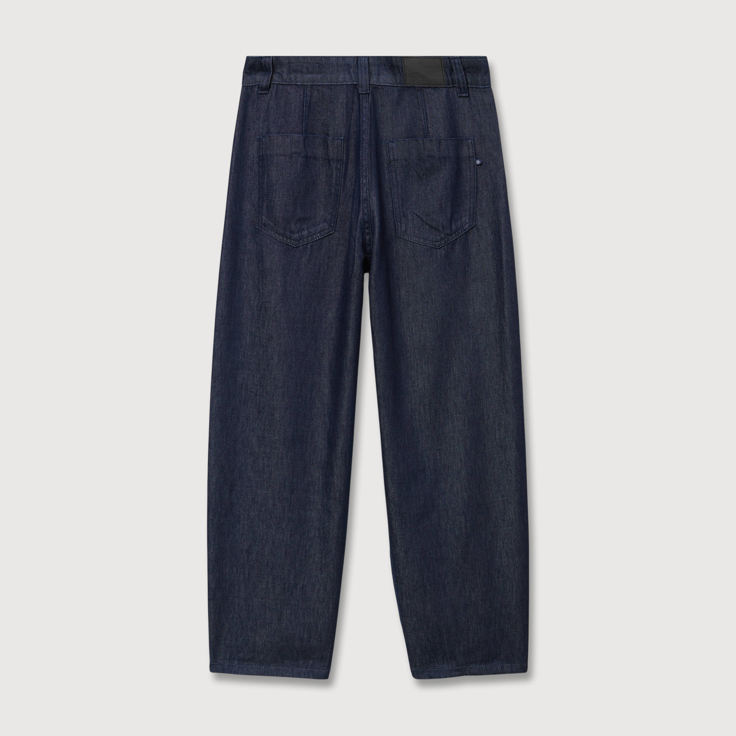 Jeans slouchy taille haute denim brut femme
