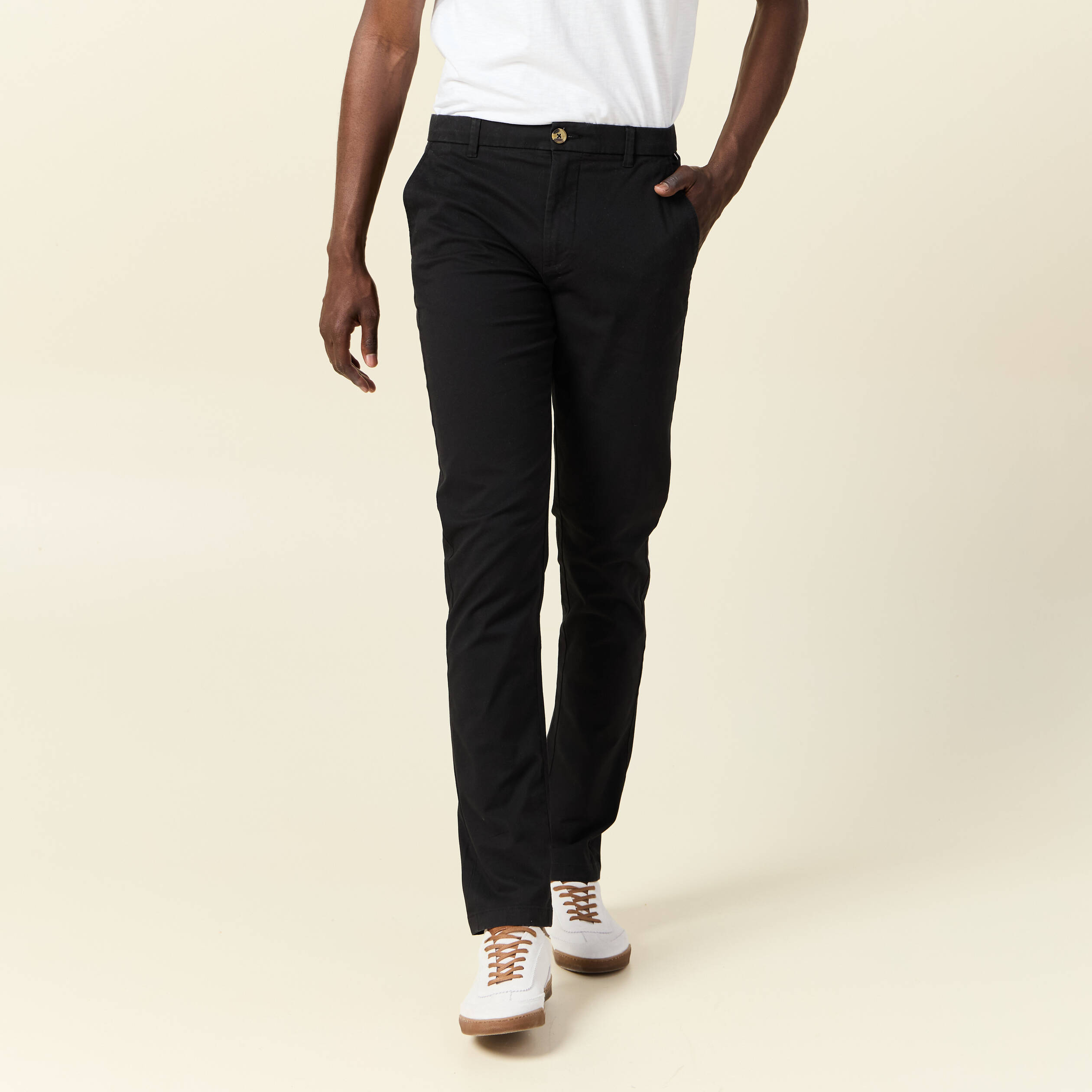 Pantalon slim Instinct chino noir homme