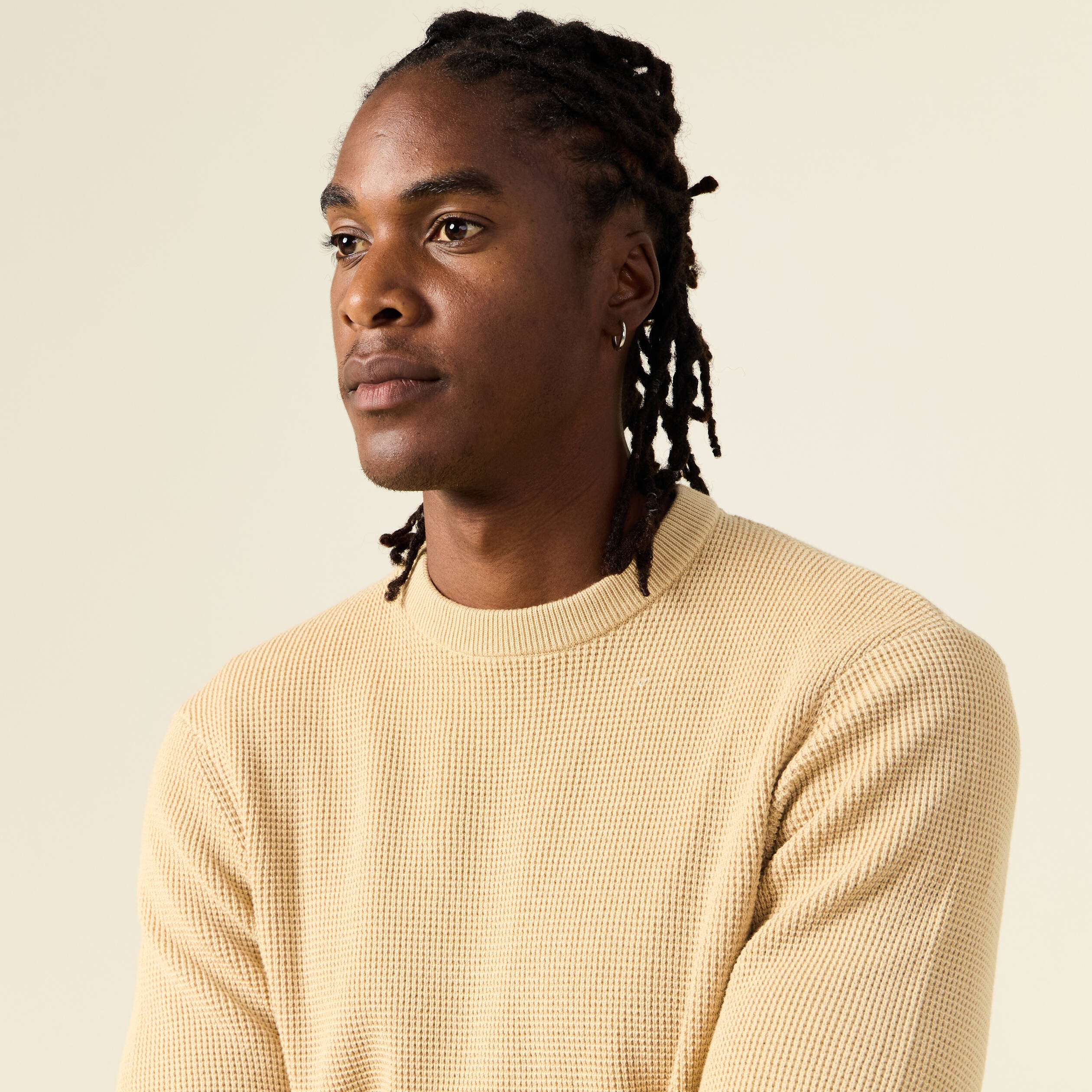 pull manches longues col rond beige homme Pull manches longues col rond beige homme